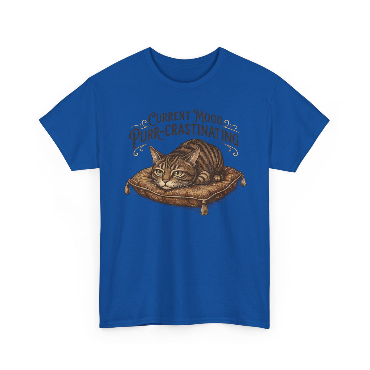 Current Mood: Purr-Crastinating Cat T-Shirt