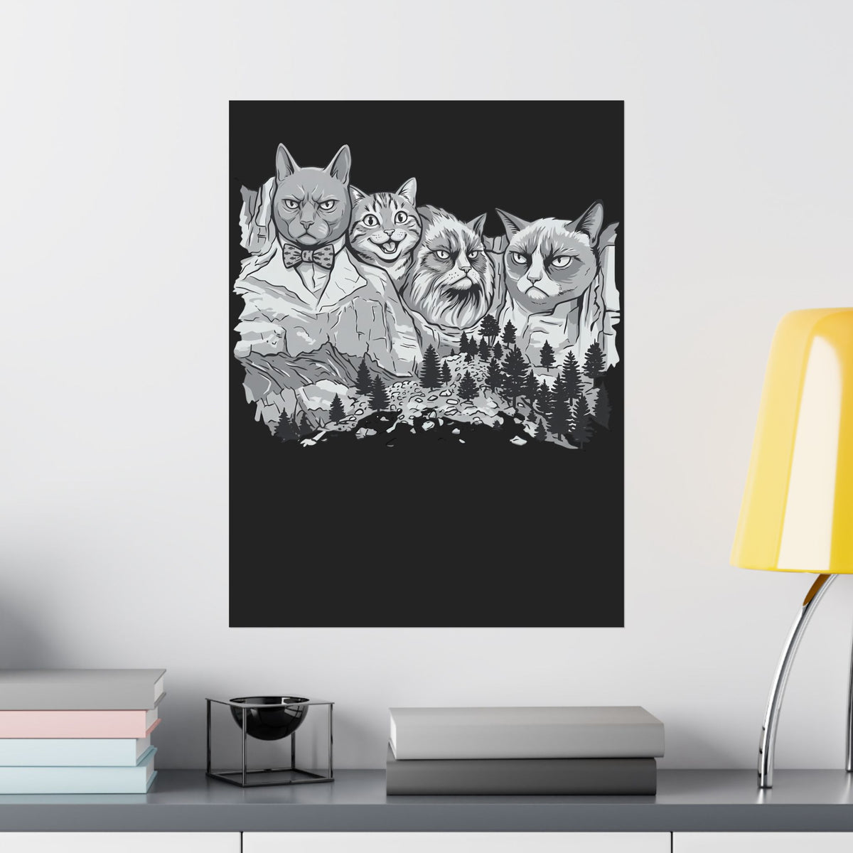 Rushmeow Graphic Poster — Cat Lover Poster
