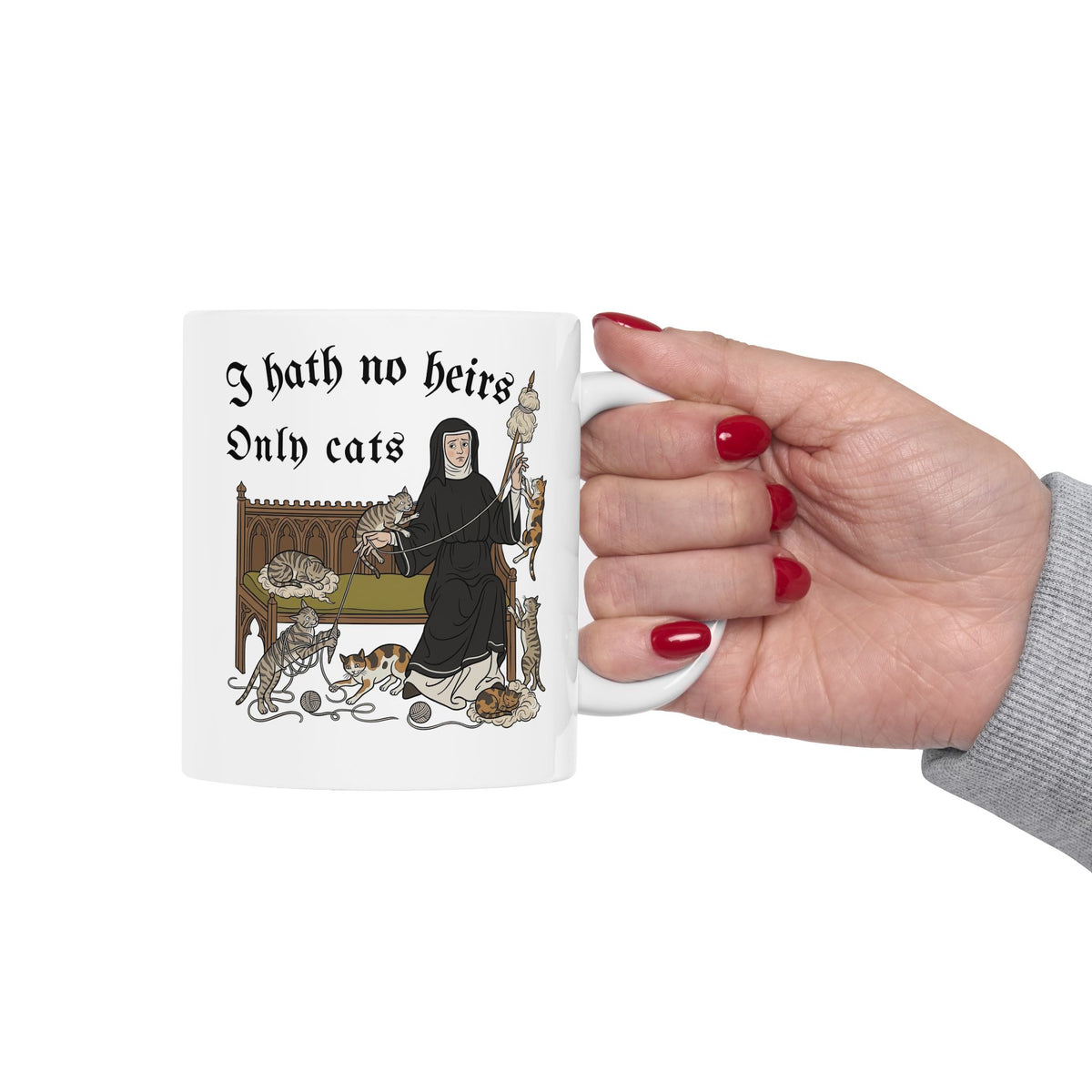 I Hath No Heirs, Only Cats Ceramic Mug