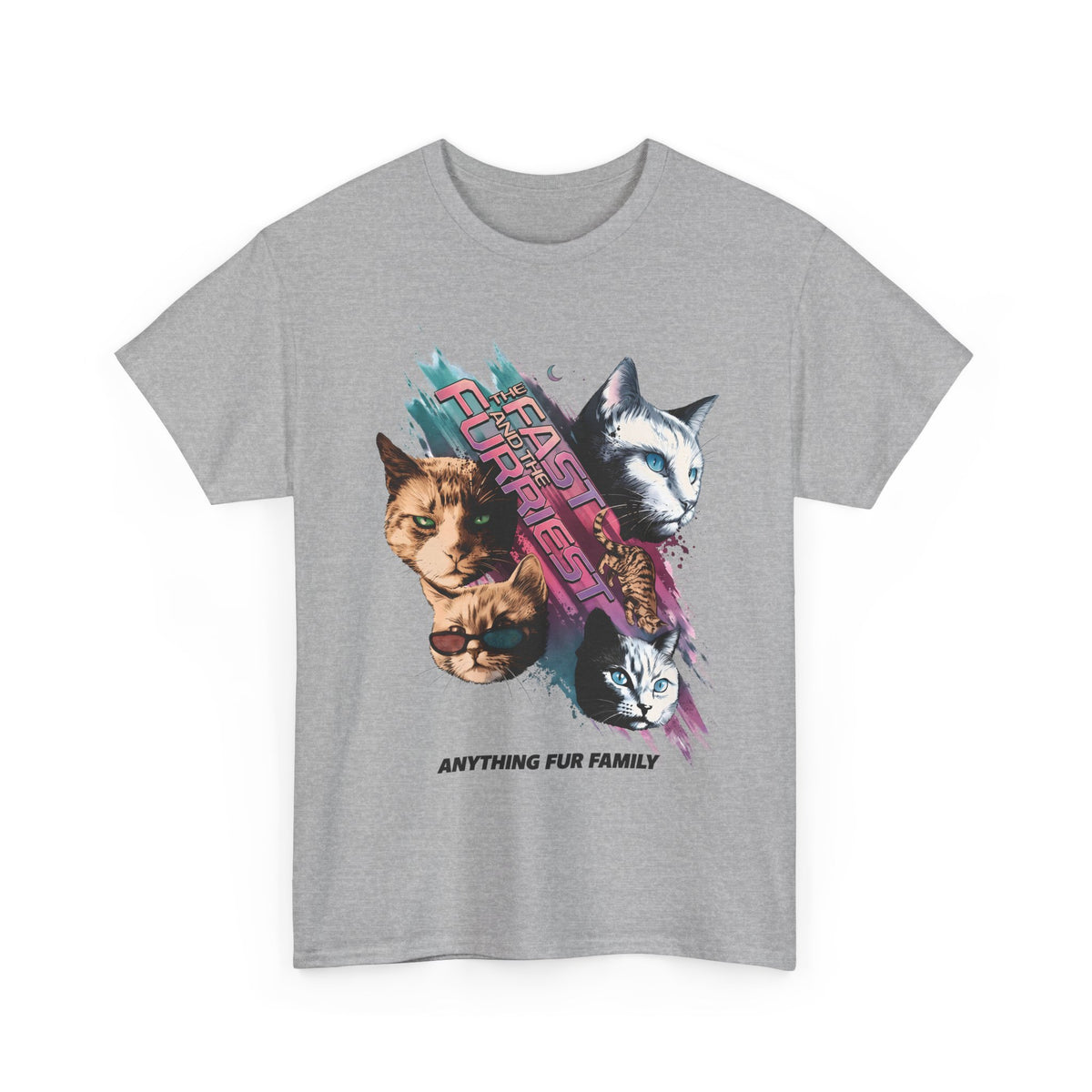 The Fast And The Furriest T-Shirt — Funny Cat Action Movie Parody Tee