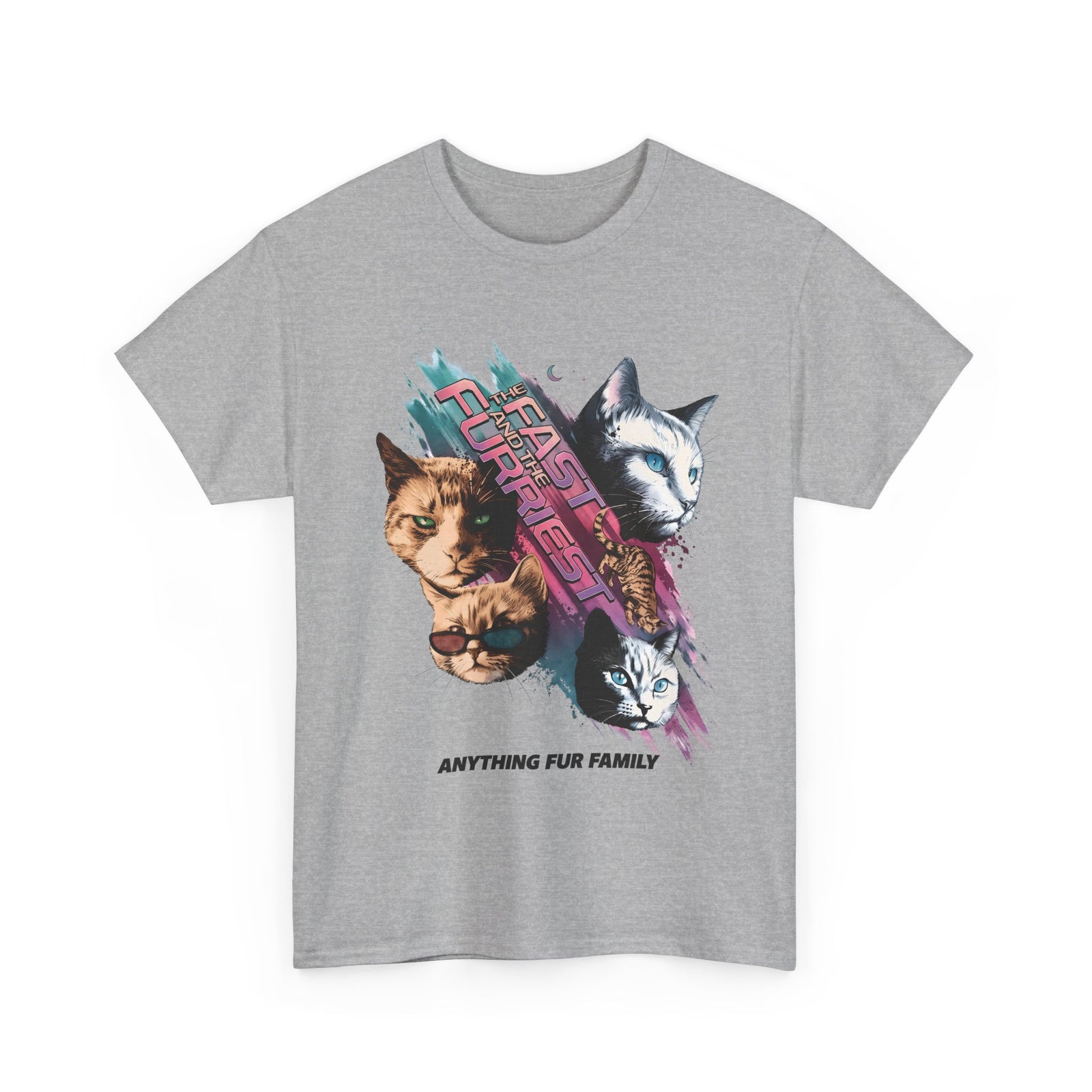 The Fast And The Furriest T-Shirt — Funny Cat Action Movie Parody Tee