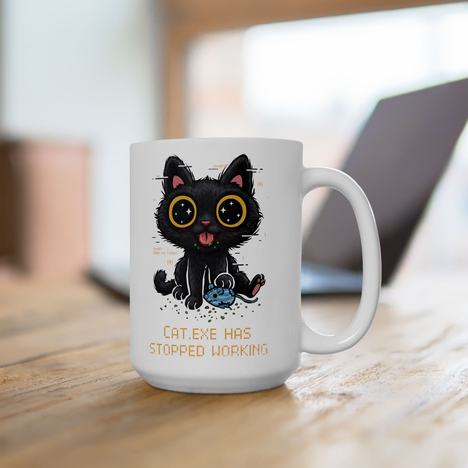 CAT.EXE Has Stopped Working Ceramic Mug