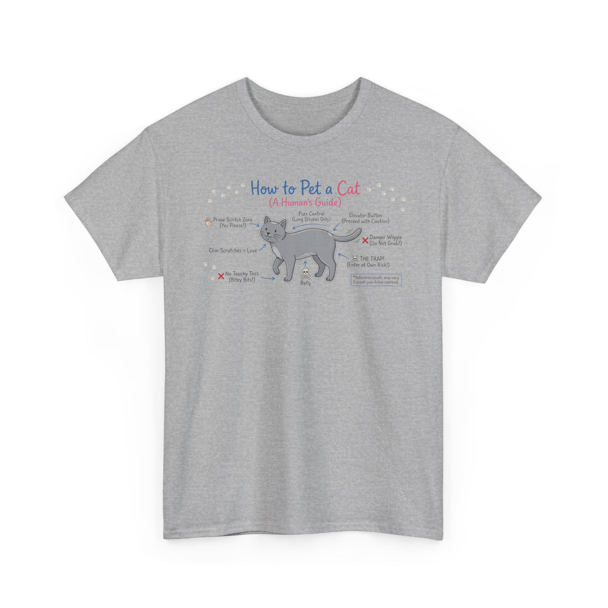 How To Pet A Cat T-Shirt — Funny Cat Care Tee for Cat Lovers