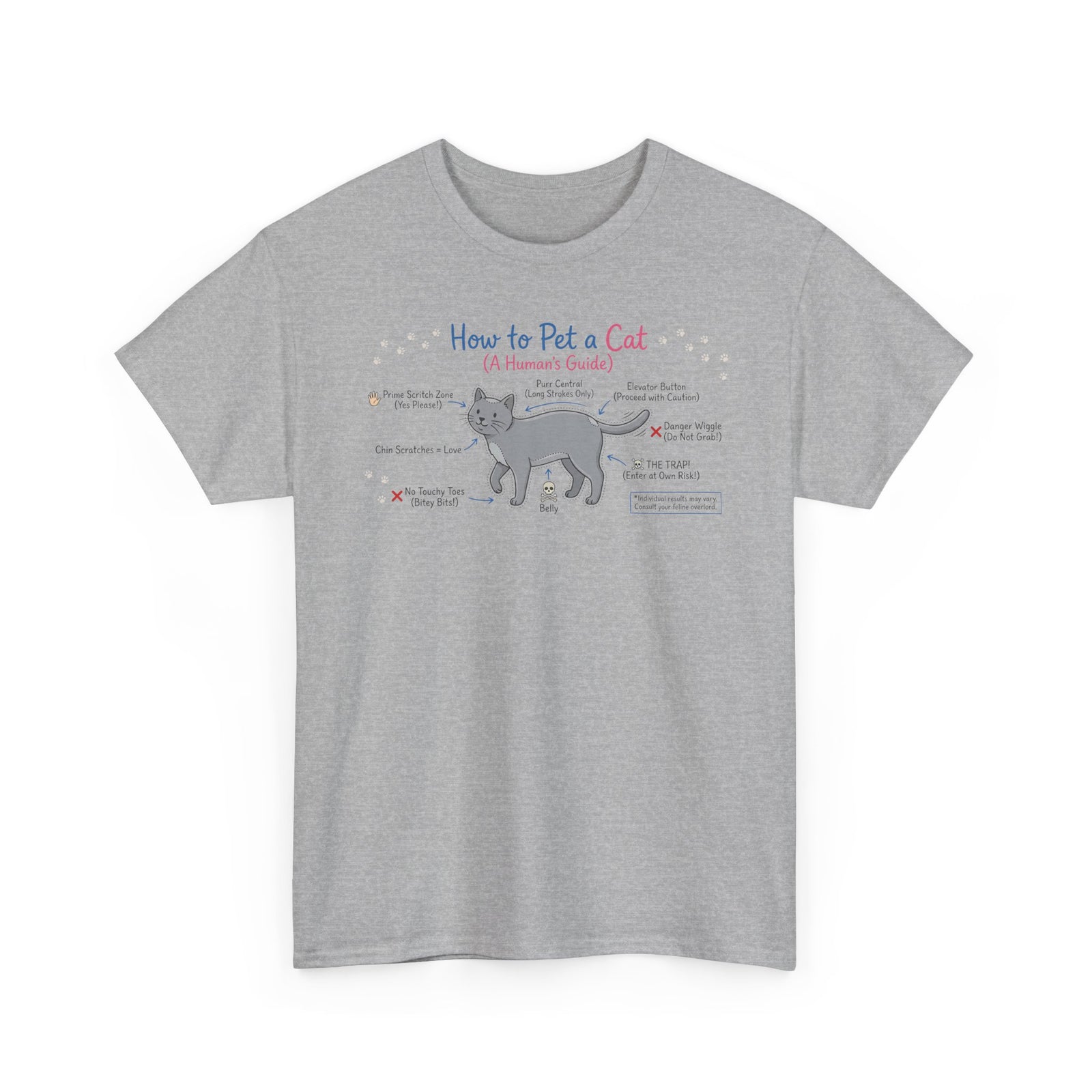 How To Pet A Cat T-Shirt — Funny Cat Care Tee for Cat Lovers