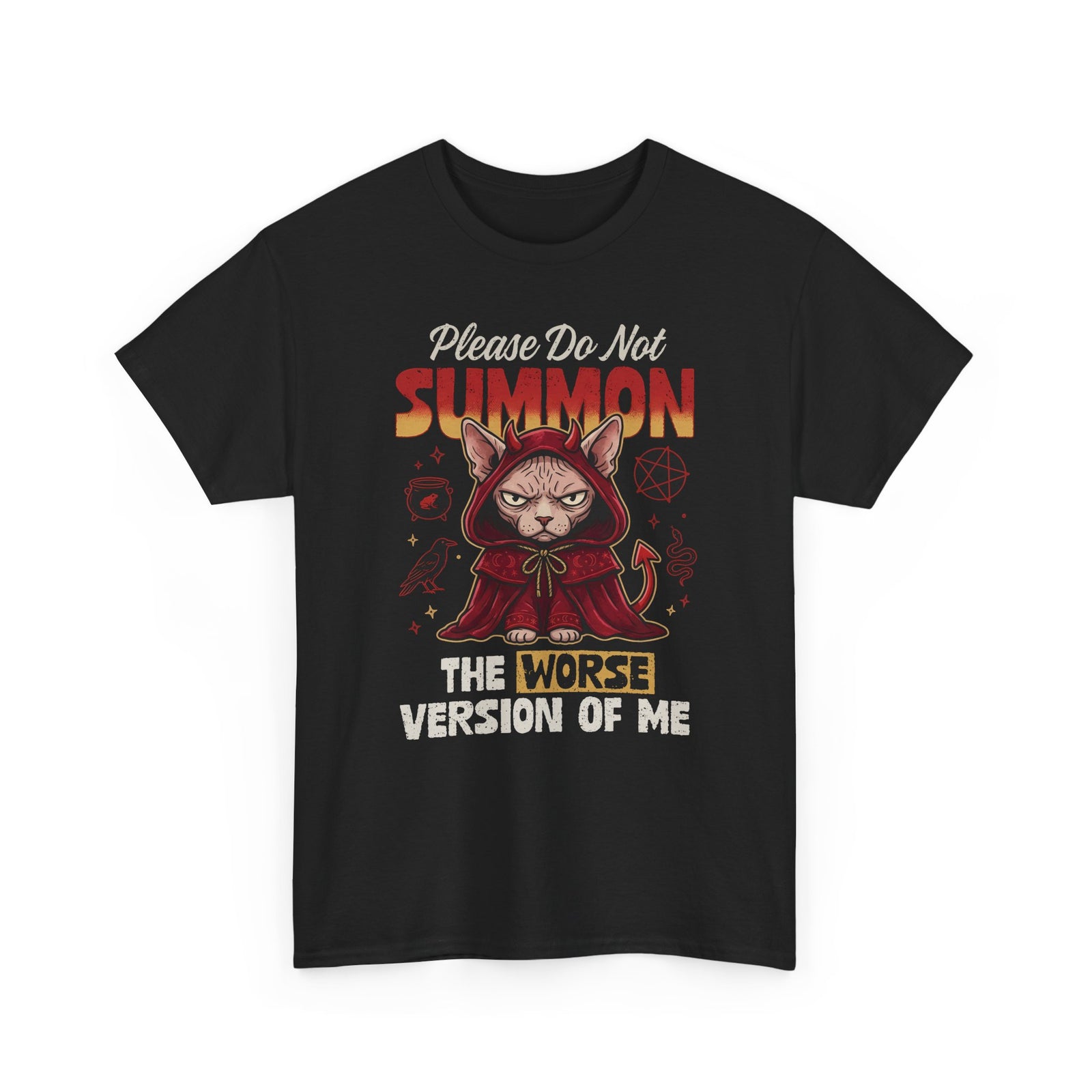 Gothic Witchy Cat T-Shirt — Witch Cat Graphic Tee