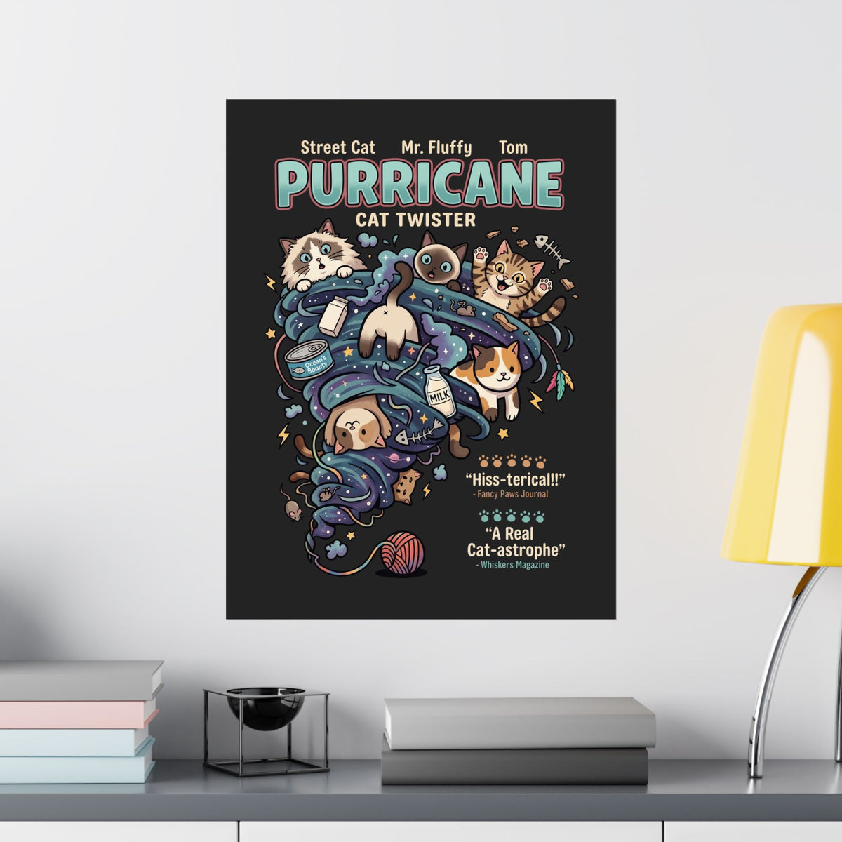 Purricane Funny Cat Poster