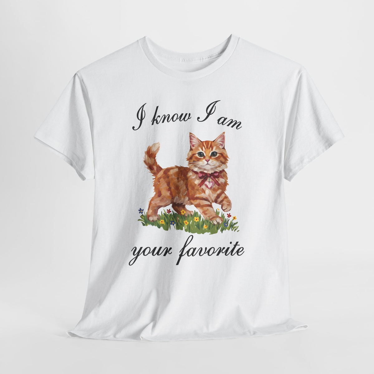 I Know I Am Your Favorite T-Shirt — Funny Sassy Orange Cat Tee