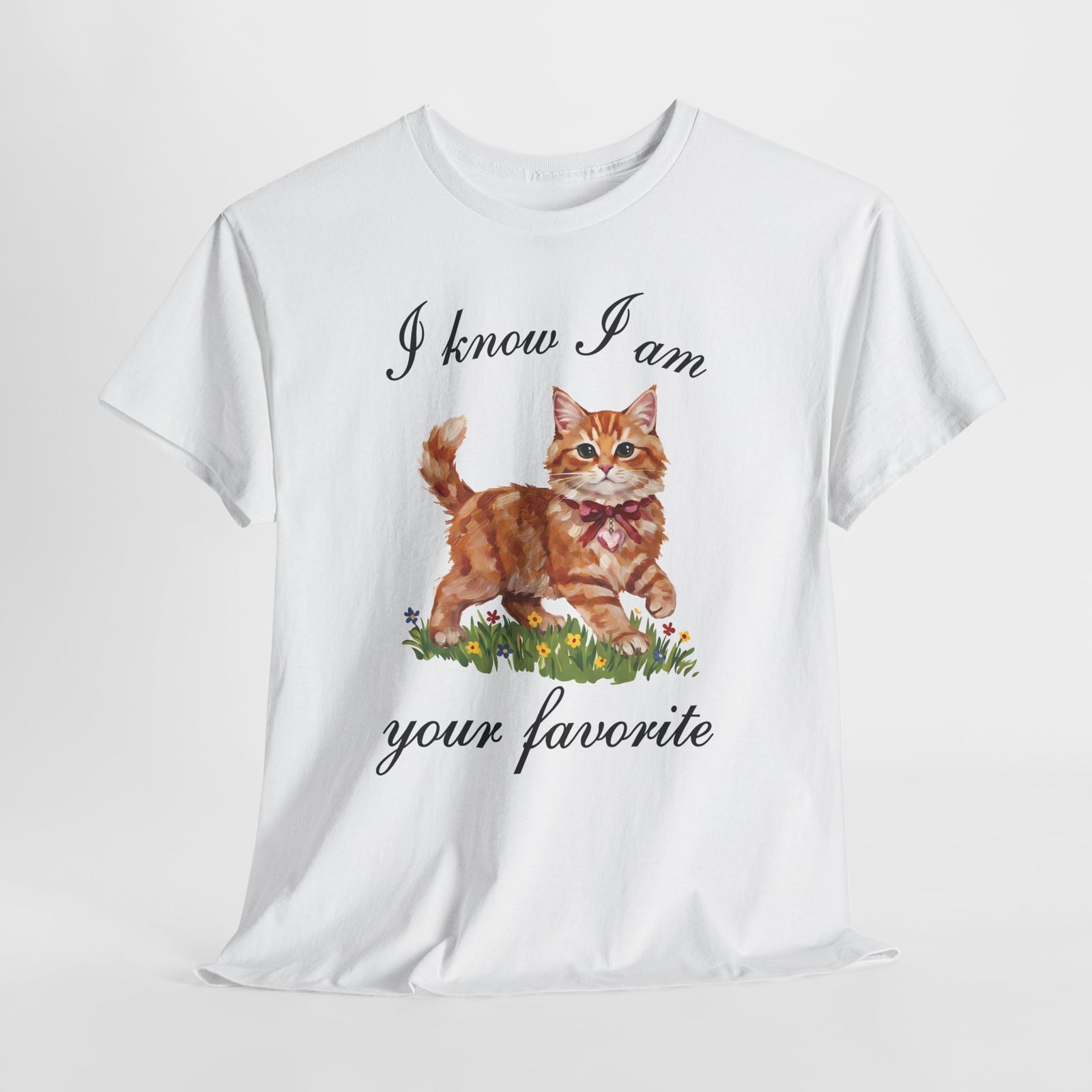 I Know I Am Your Favorite T-Shirt — Funny Sassy Orange Cat Tee