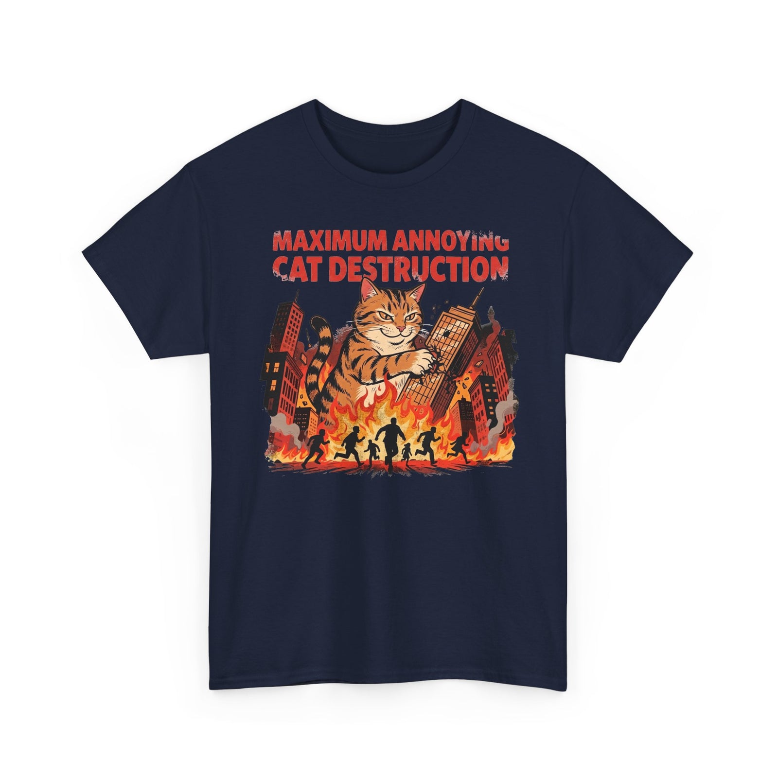 Cat Destruction Tee — 'Maximum Annoyance: Cat Destruction' Retro Apocalyptic Cat Graphic T‑Shirt