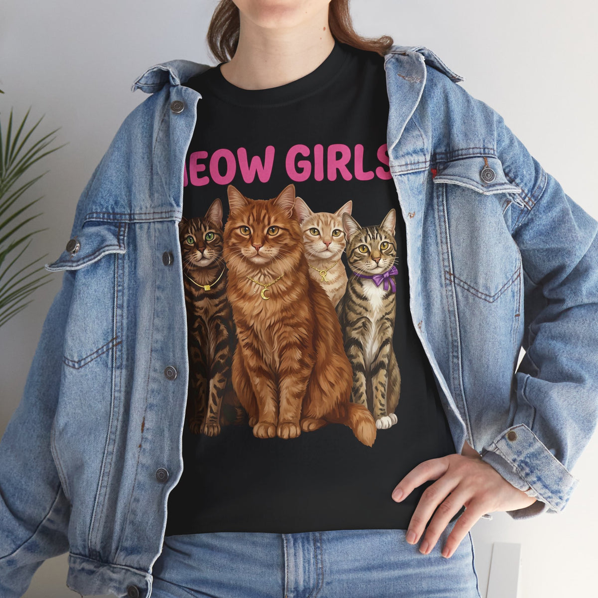 Meow Girls Cat Tee — Cute Graphic Cats Shirt for Cat Lovers