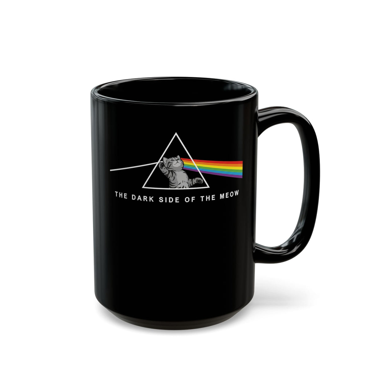 The Dark Side of Meow Black Mug Cat Humor Mug