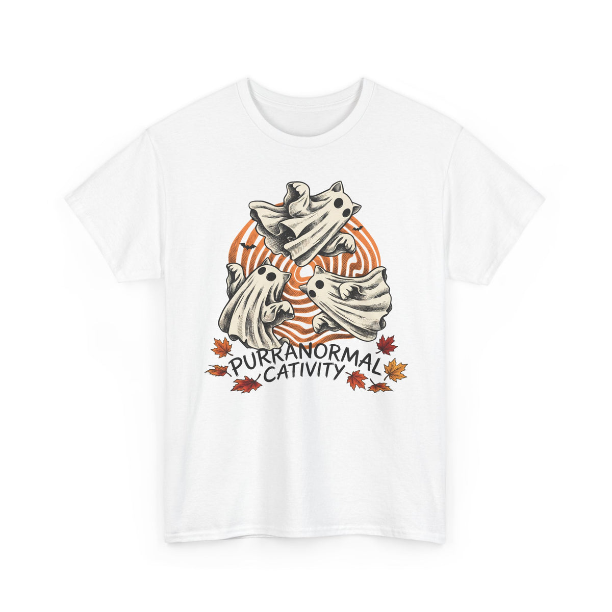 Purranormal Cativity T-Shirt — Funny Halloween Ghost Cats Tee