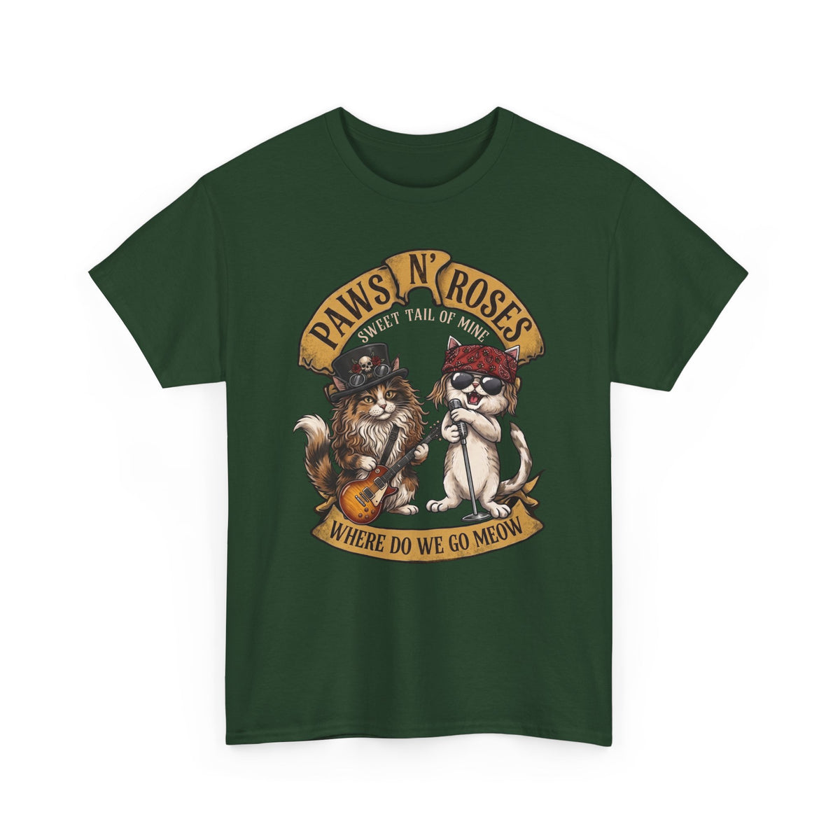 PAWS N' ROSES "Sweet Tail of Mine" Funny Cats T-Shirt