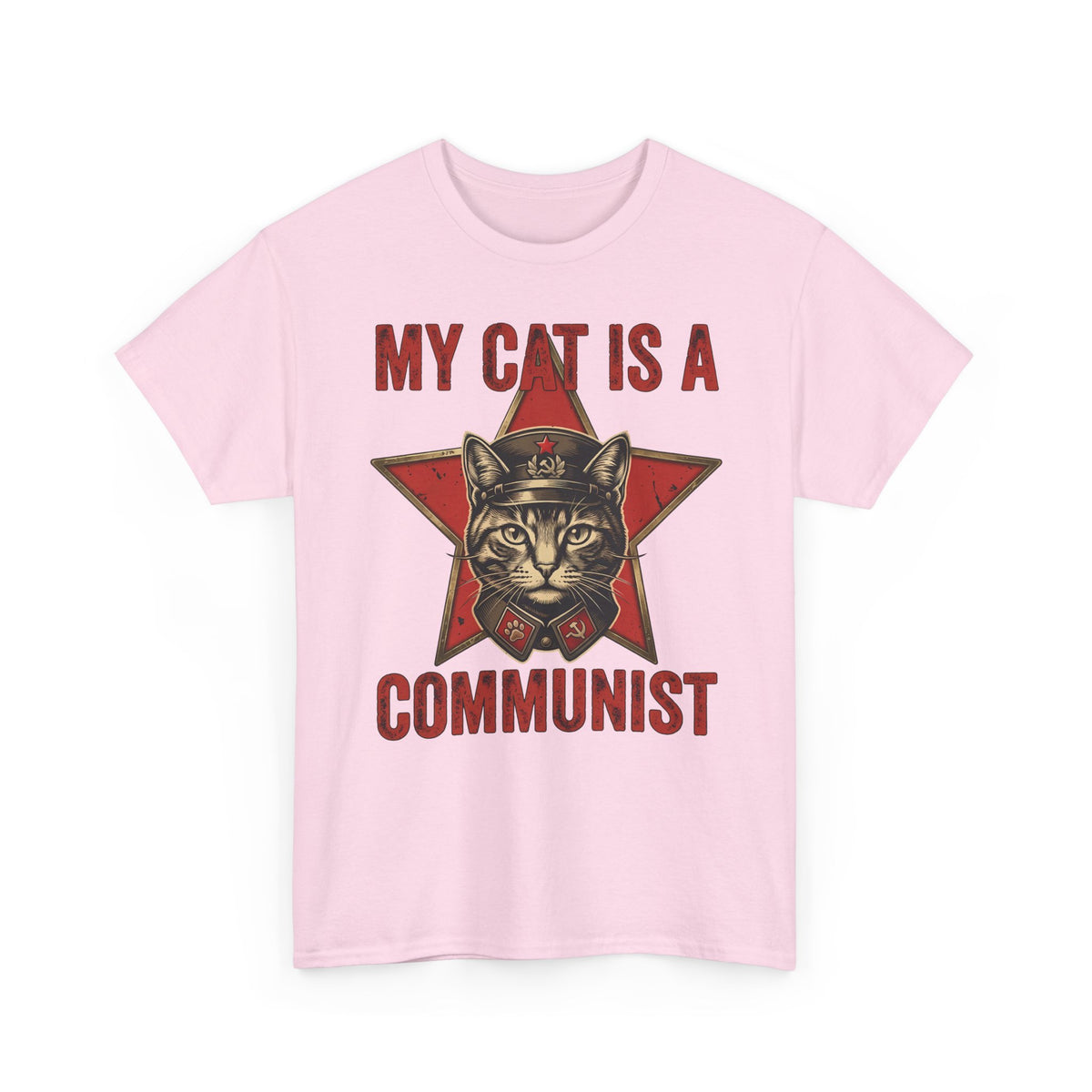 Communist Cat T-Shirt — "My Cat Is A Communist Cat" Funny Political Cat Tee