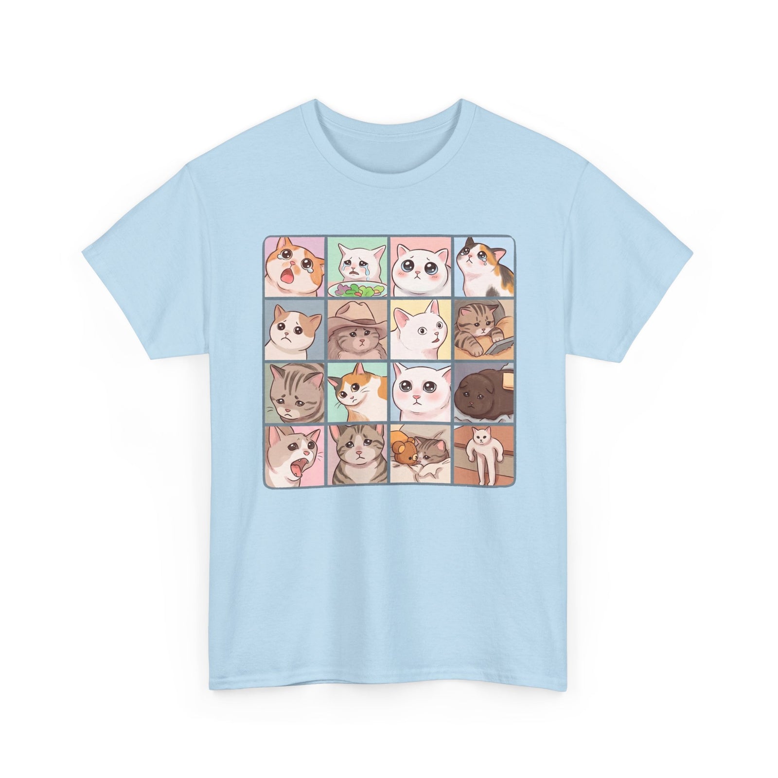 Cat Reactions Tee Funny Cat Memes T-Shirt