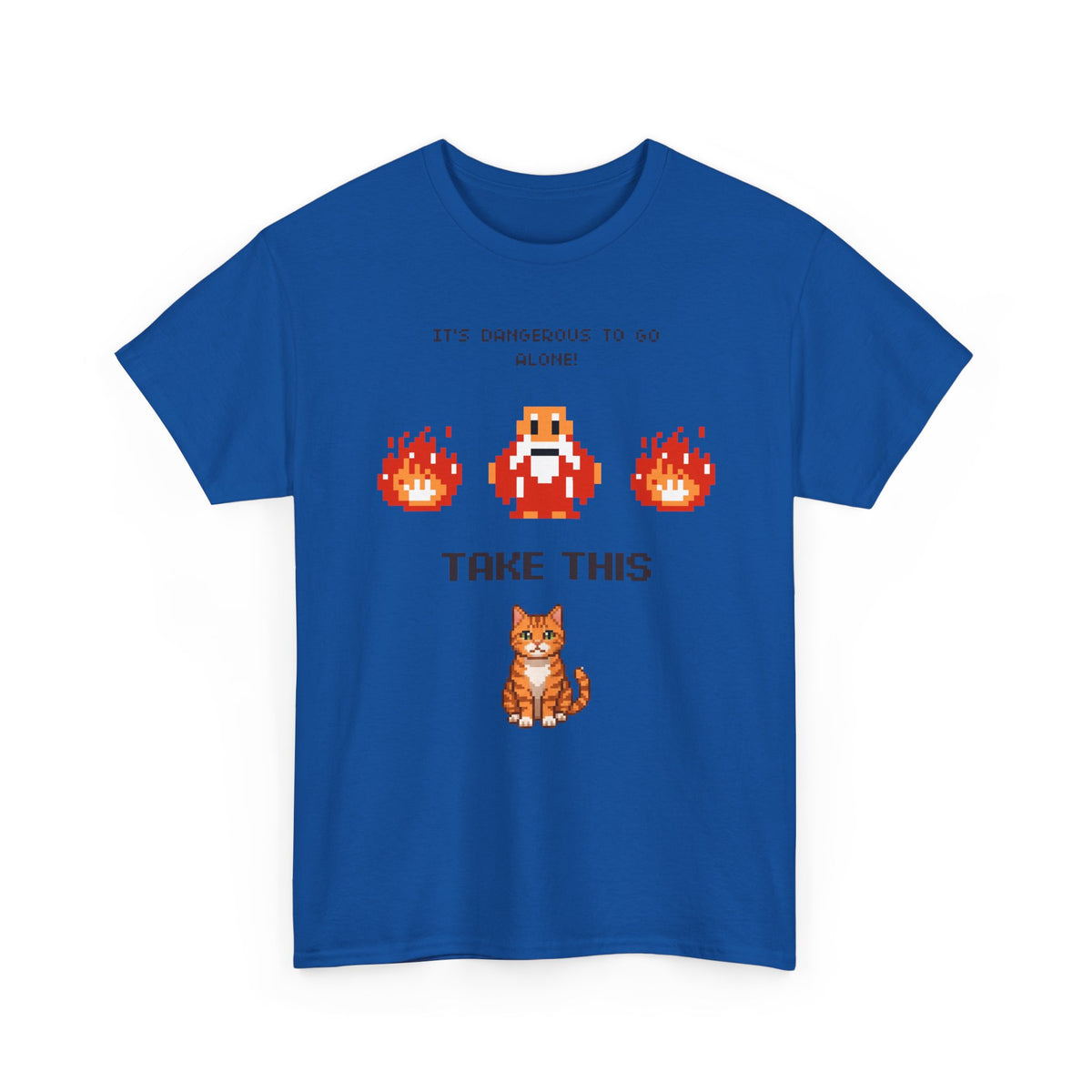 Retro Gamer Cat Shirt, It's Dangerous to Go Alone Take This Cat Tee