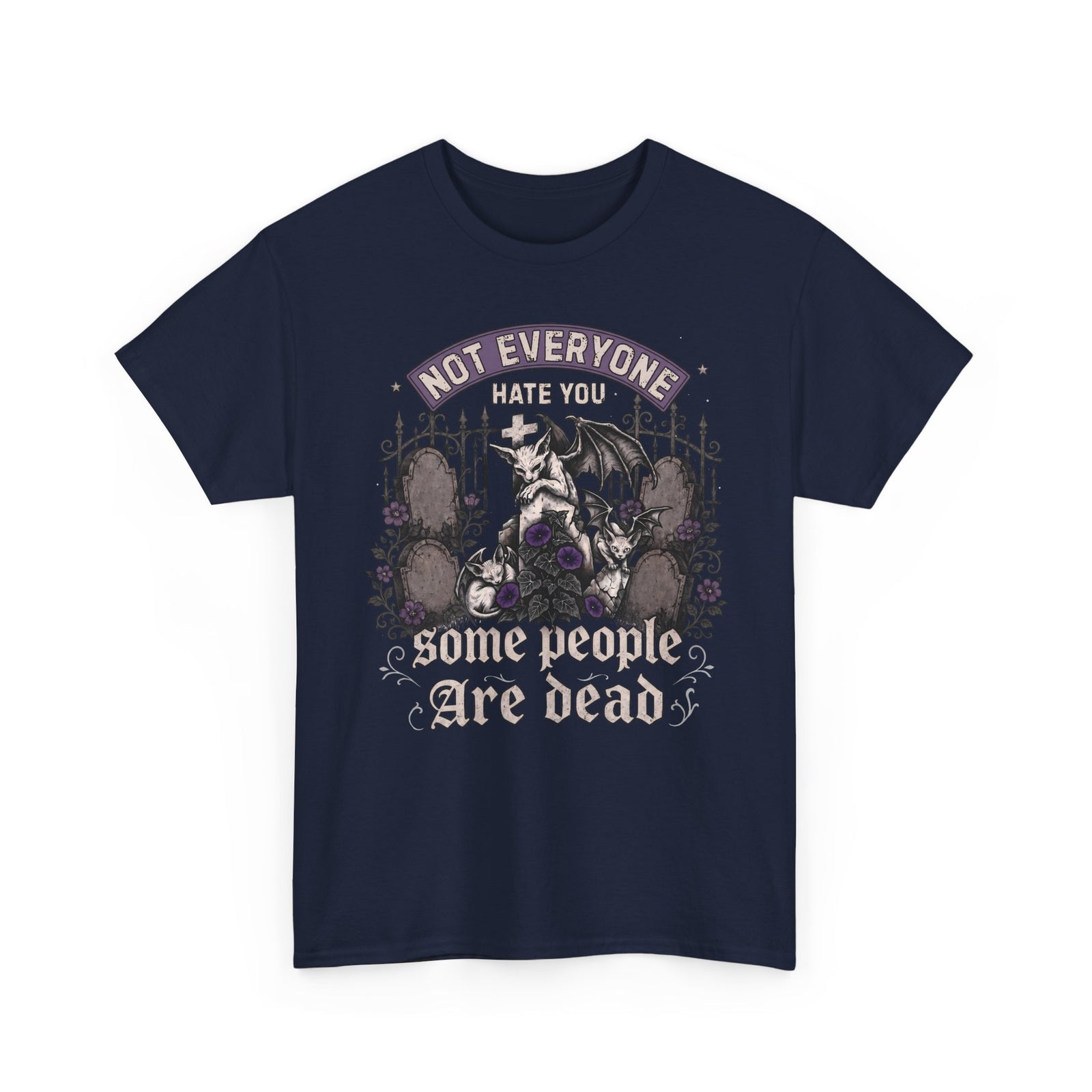 Not Everyone Hate You Some People Are Dead T-Shirt — Funny Goth Sphynx Cat Tee