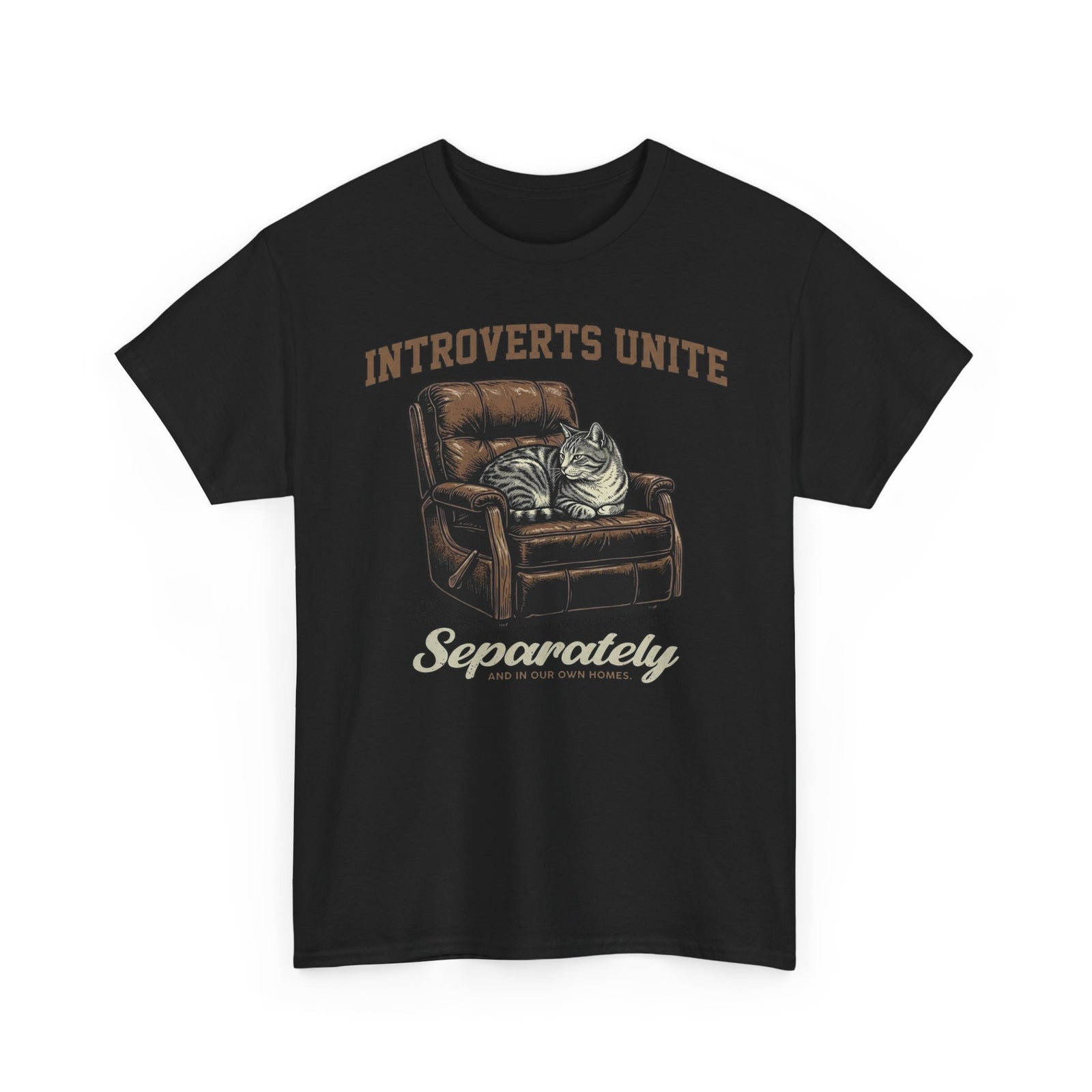 Introverts Unite Cat T-Shirt — Funny Cat Graphic Tee for Introverts