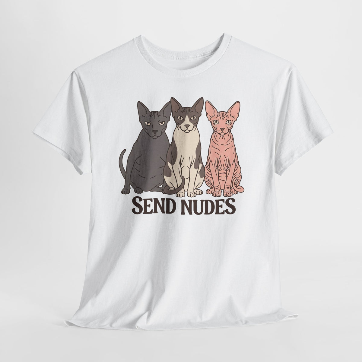 Cats Graphic Tee — "Send Nudes" Funny Cat Shirt