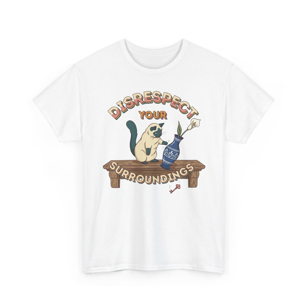 Disrespect Your Surroundings Cat Graphic Tee