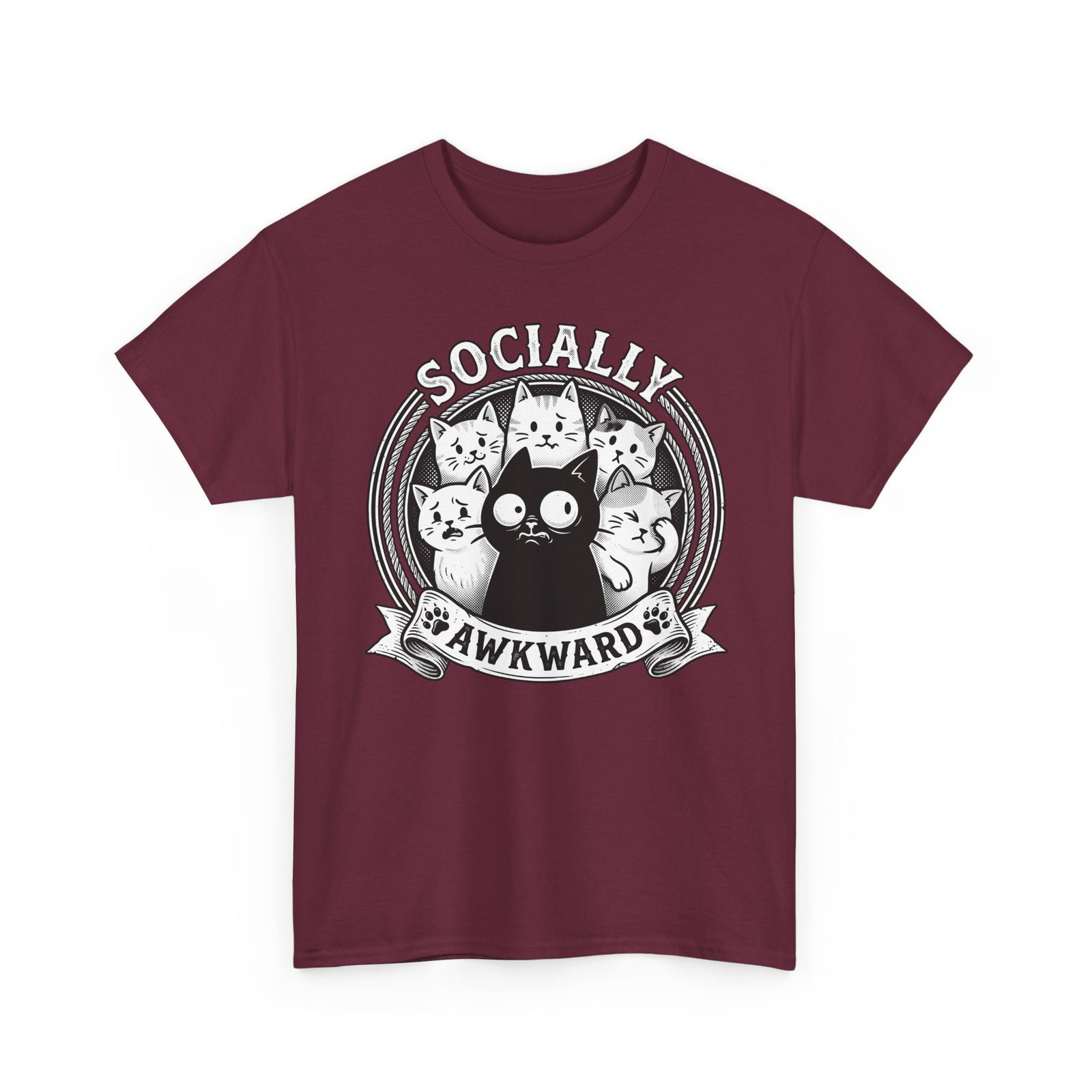 Socially Awkward Black Cat T-Shirt