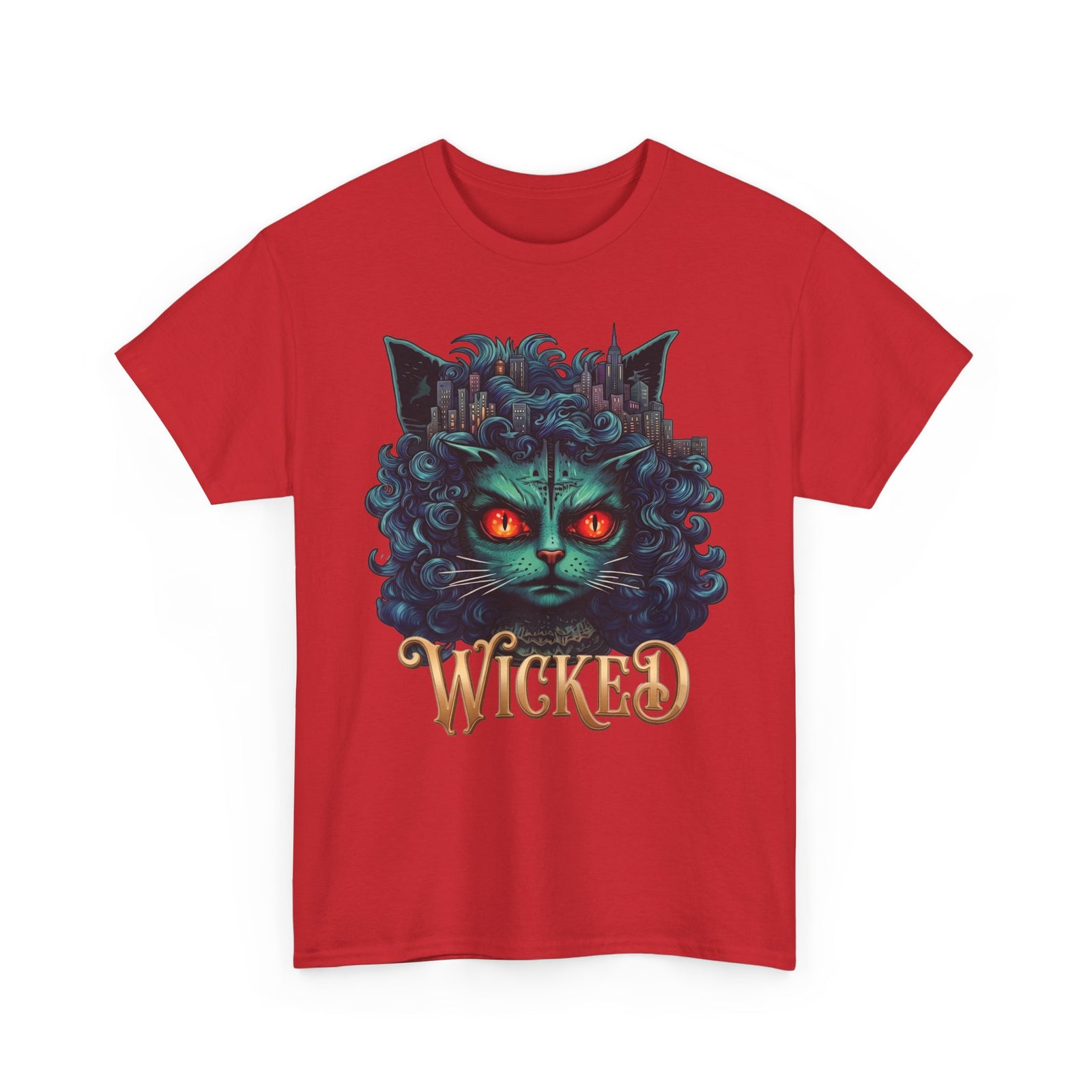 Wicked Green Witch Cat Broadway Shirt — Spooky Musical Parody T-Shirt