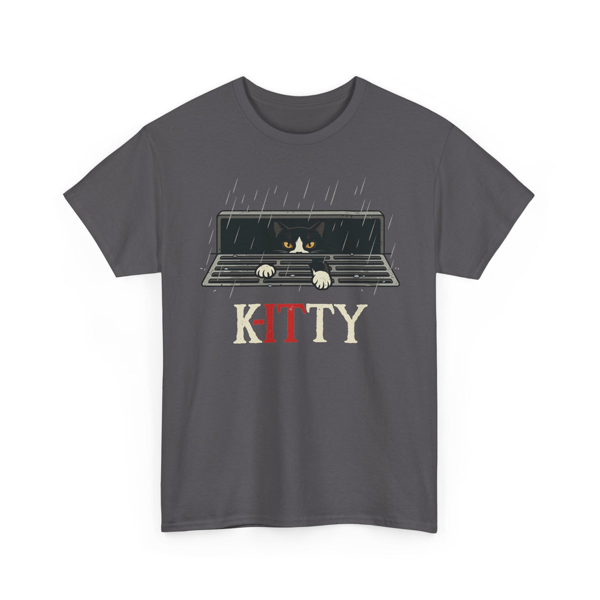 Kitty Window Tee — Cute Rainy Cat Graphic T-Shirt