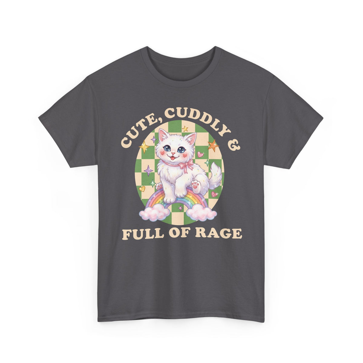 Cute Cuddly & Full of Rage T-Shirt — Funny Kawaii Kitten Graphic Tee