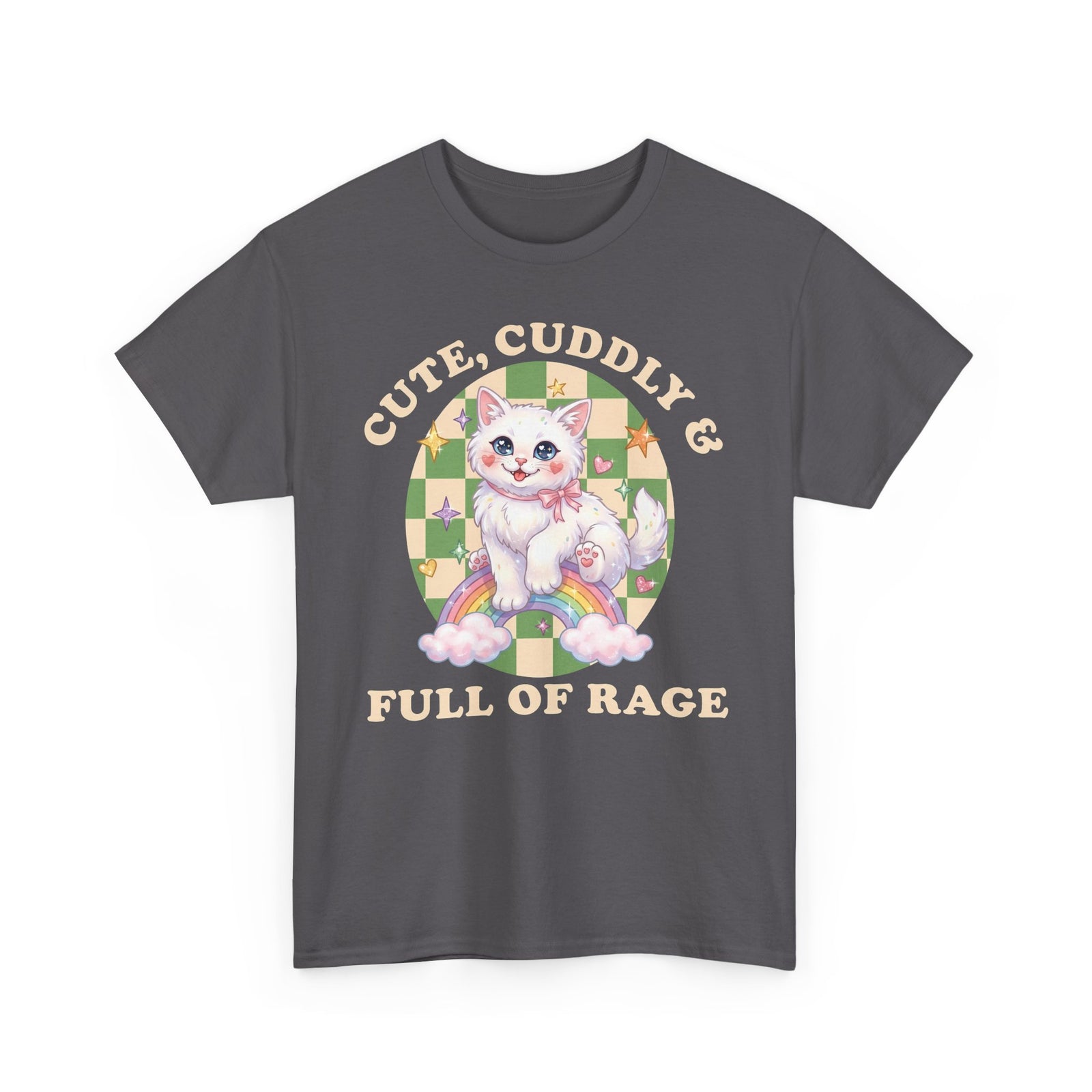 Cute Cuddly & Full of Rage T-Shirt — Funny Kawaii Kitten Graphic Tee