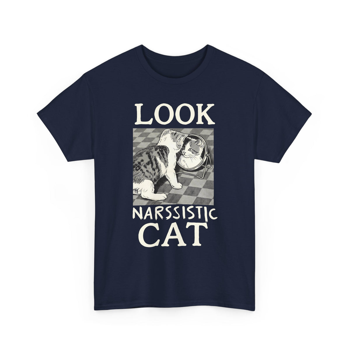 Look Narssistic Cat T-Shirt — Funny Mirror Reflection Tabby Tee