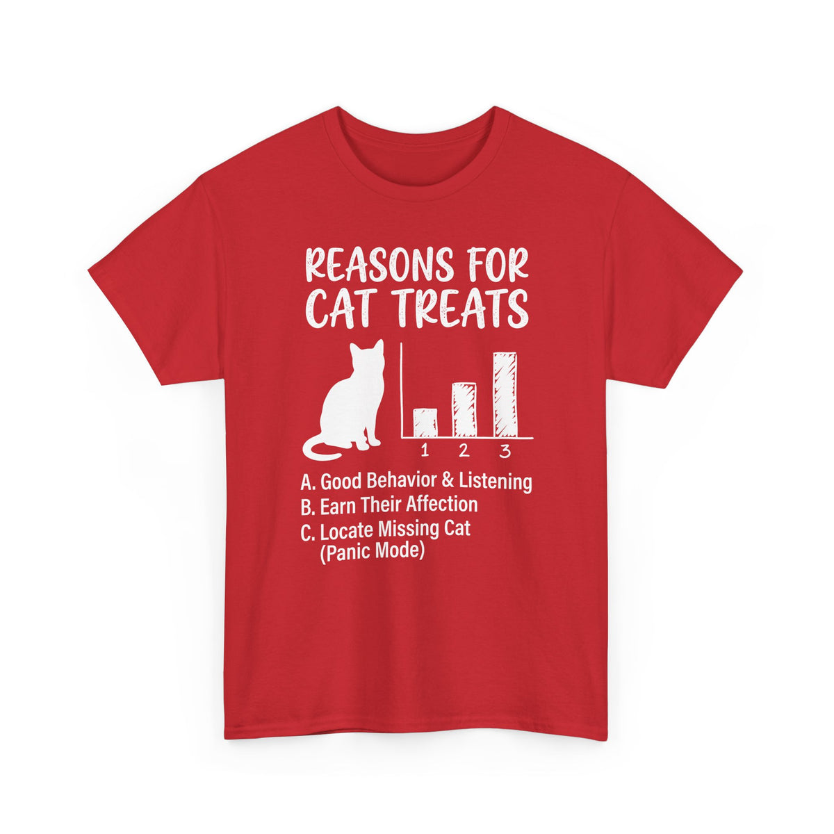 Reasons For Cat Treats T-Shirt — Cute Cat Lover Tee