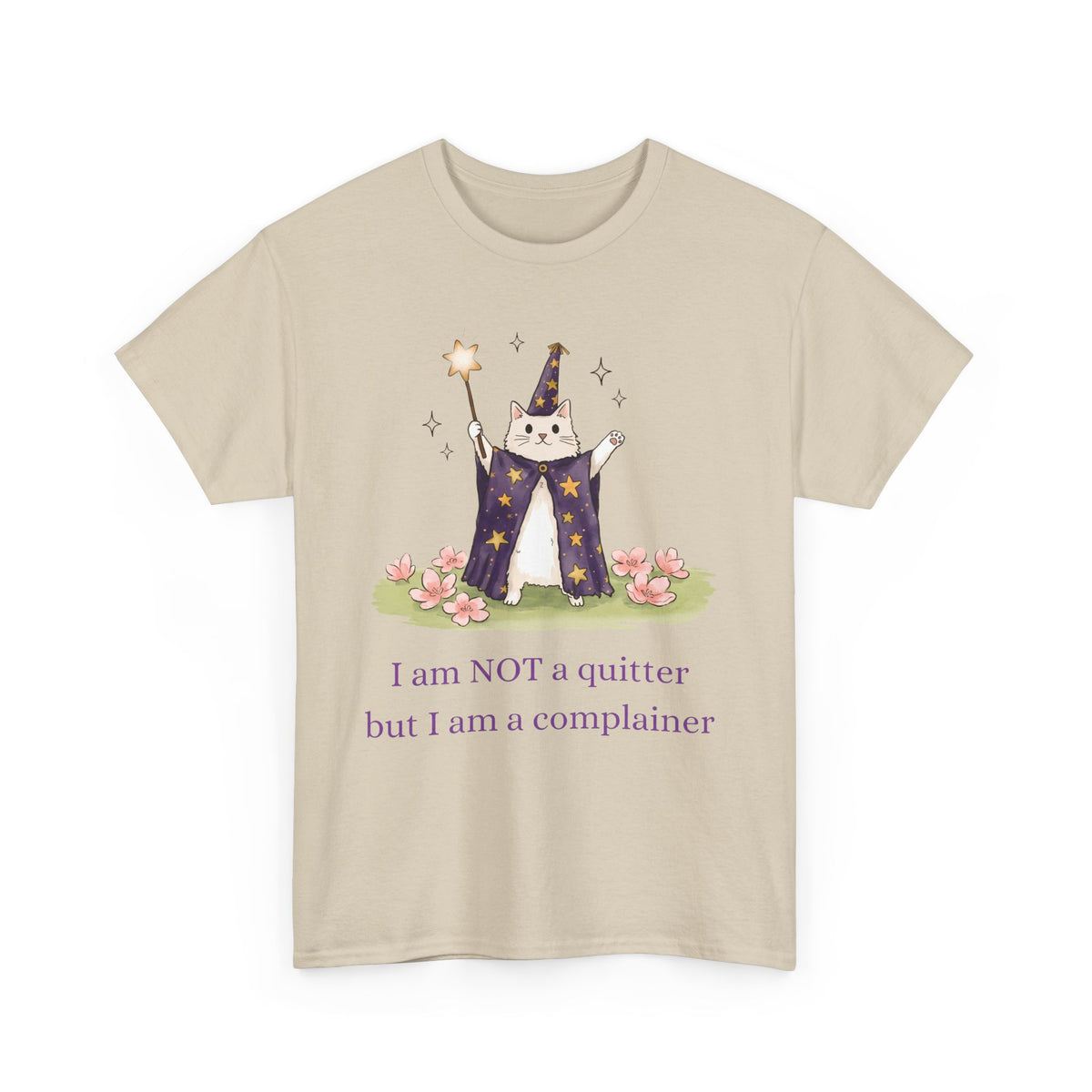 Funny Wizard Cat T-Shirt — Whimsical Magical Feline Complainer Apparel