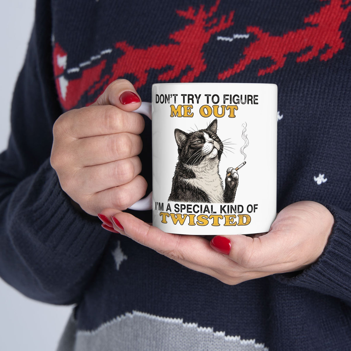 Grumpy Cat Mug "I’m a Special Kind of Twisted" Funny Sarcastic Cat Mug for Cat Lovers