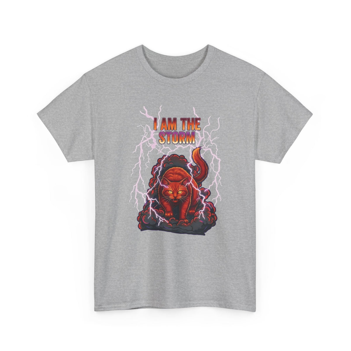 I Am The Storm Cat T-Shirt — Bold Cat Graphic Tee