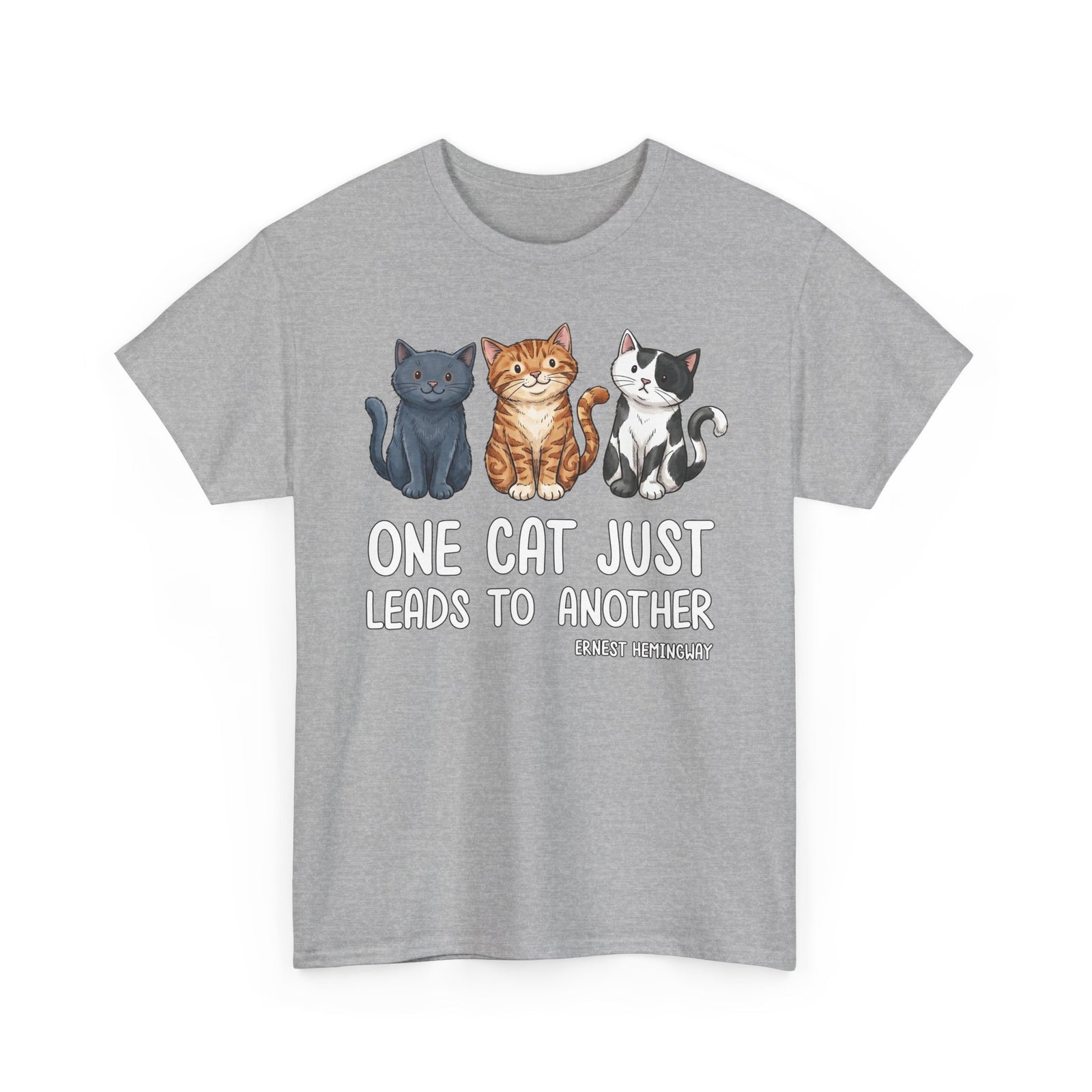 ONE CAT JUST LEADS TO ANOTHER T‑Shirt — Funny Cat Lover Tee