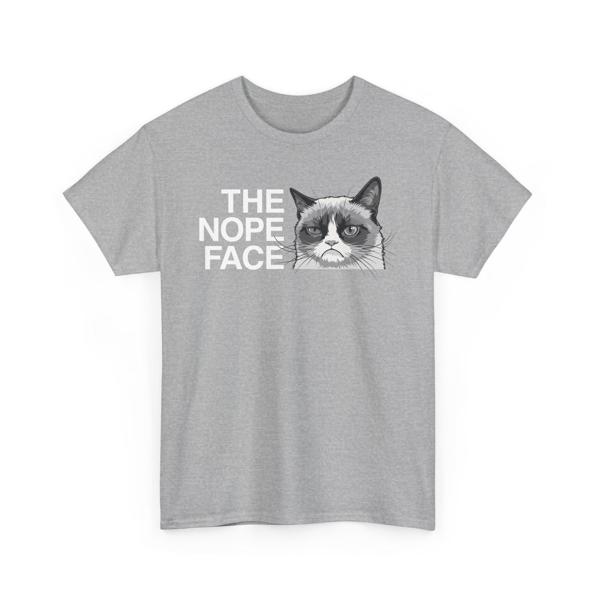 Nope Face Cat T-Shirt — Funny Cat Graphic Tee