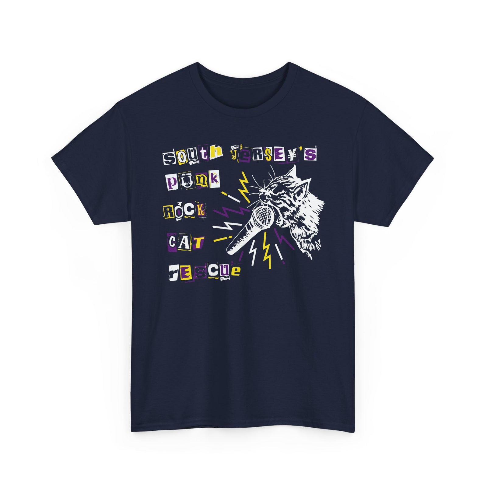 Punk Rock Cat Tee Graphic Band Shirt