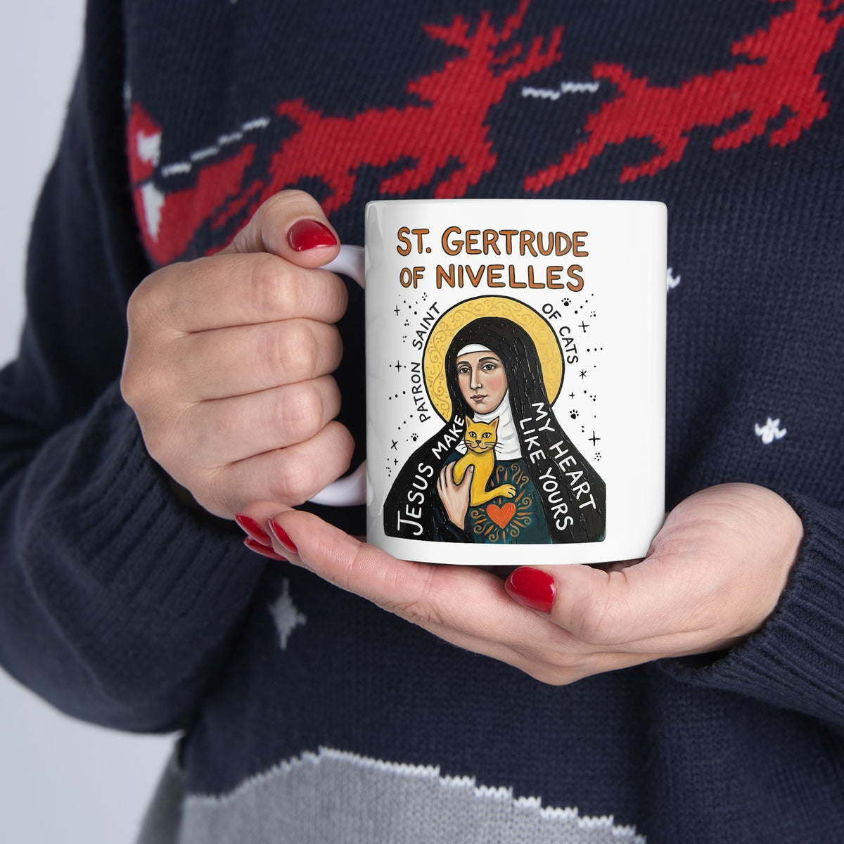 Saint Patron of Cats Ceramic Mug