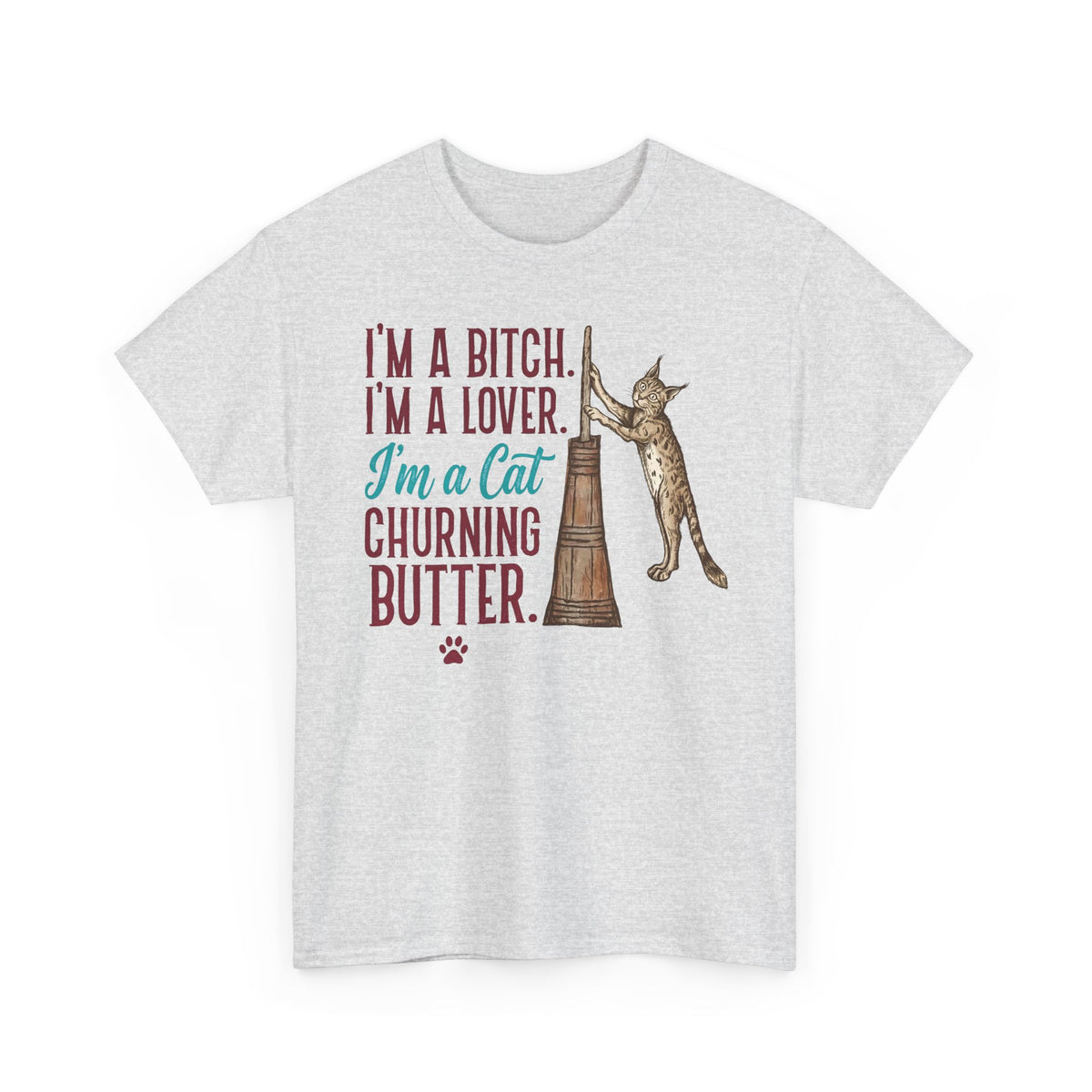 “I'm a Cat Churning Butter” T-Shirt — Funny Whimsical Cat Tee