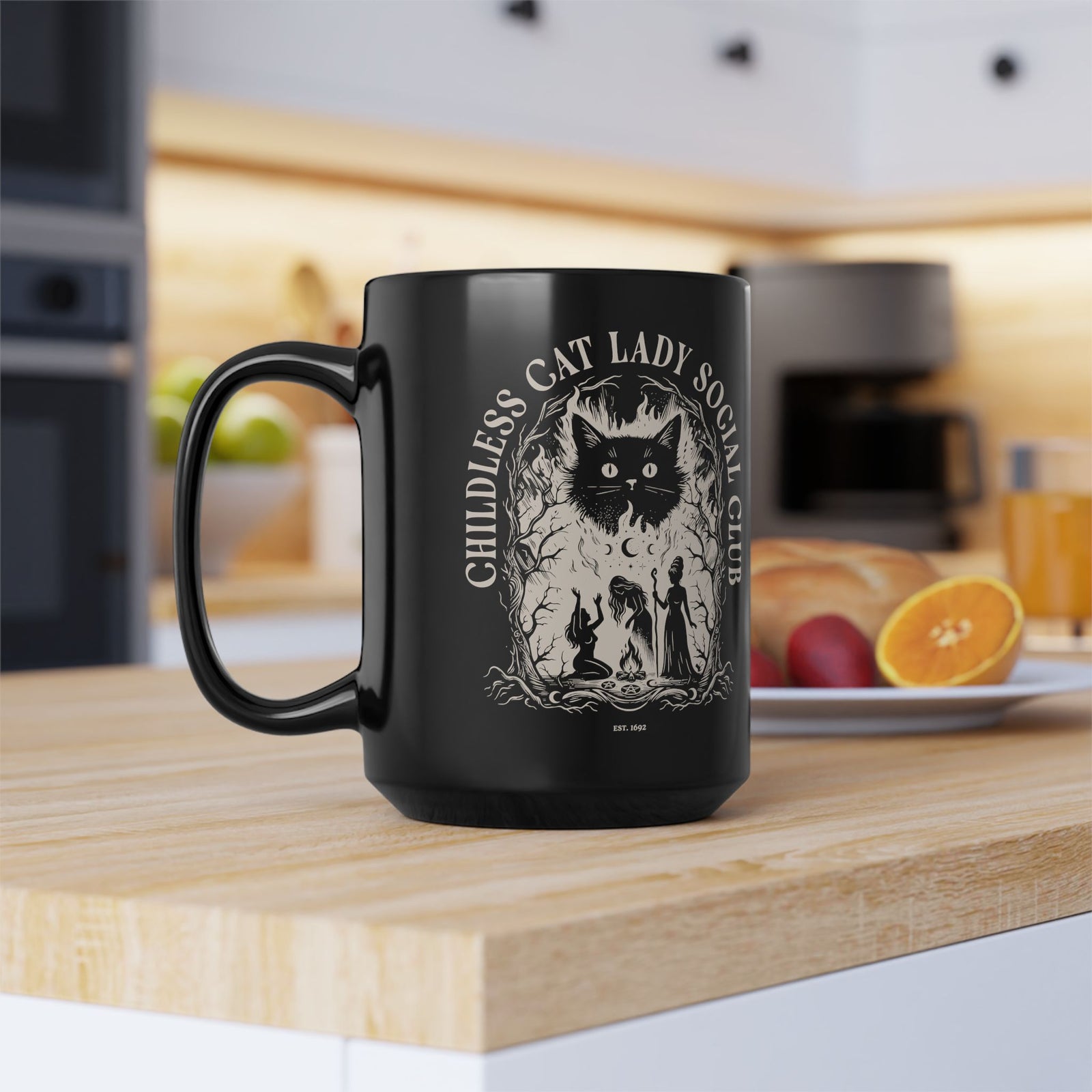 Childless Cat Lady Social Club Black Mug