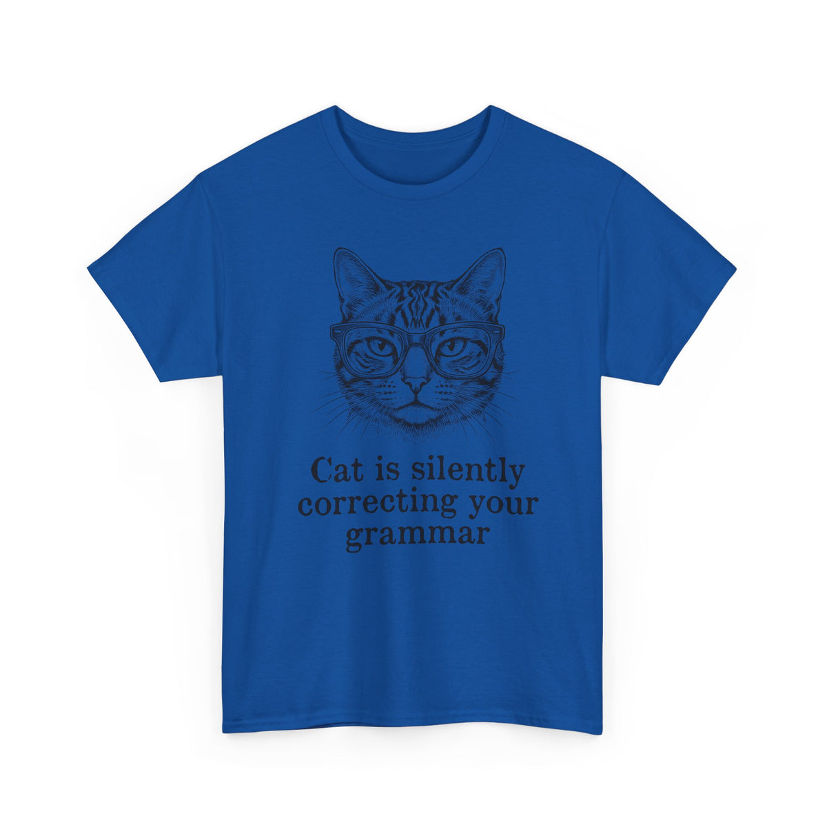 Cat Is Silently Correcting Your Grammar T-Shirt — Funny Grammar Cat Tee