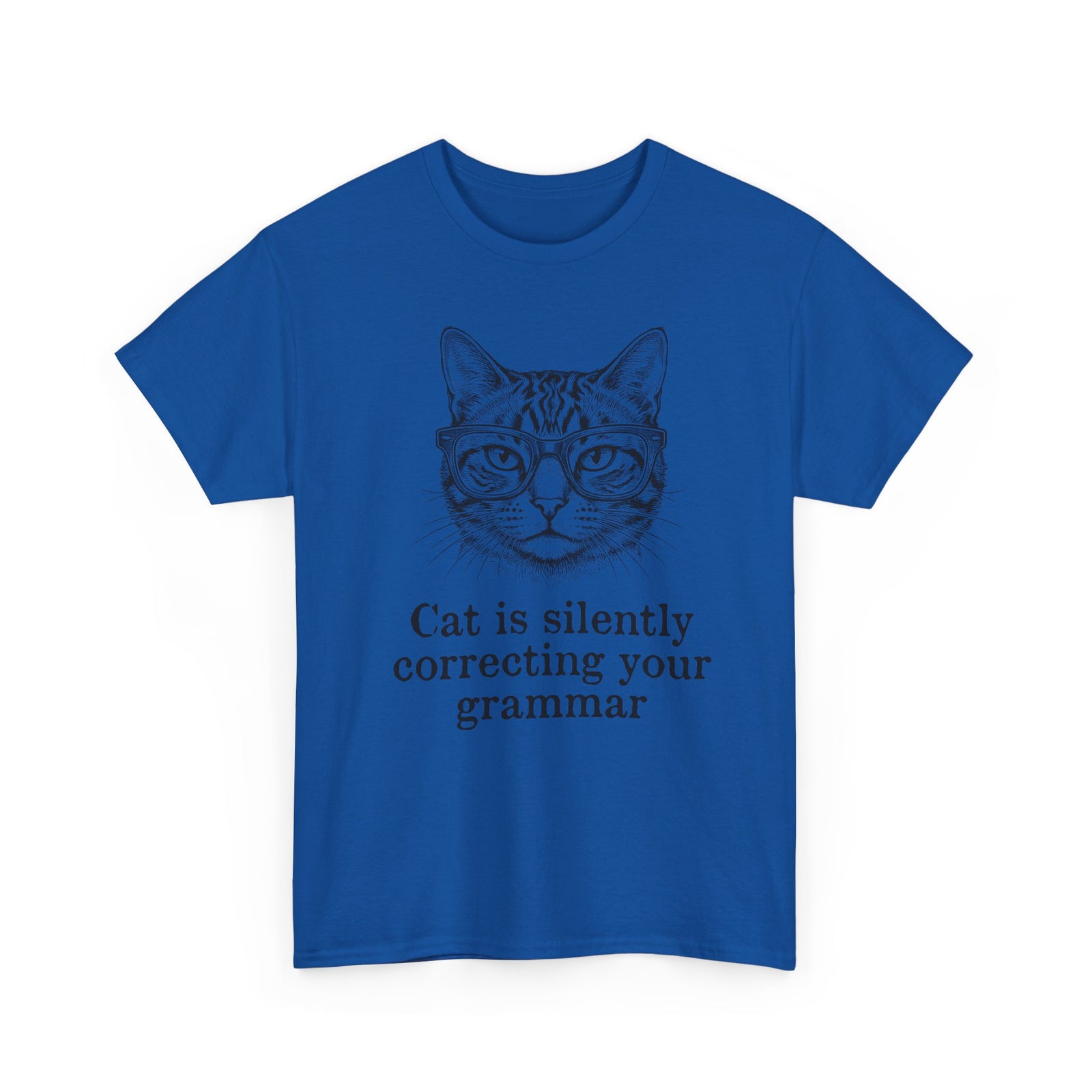 Cat Is Silently Correcting Your Grammar T-Shirt — Funny Grammar Cat Tee
