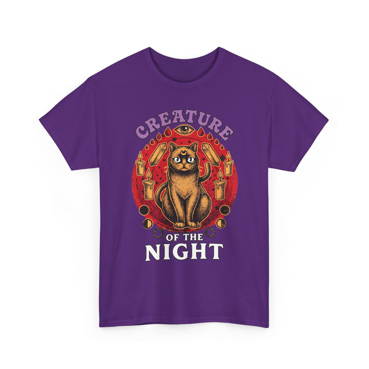 Creature Of The Night Cat T-Shirt — Mystical Occult Black Cat Graphic Tee