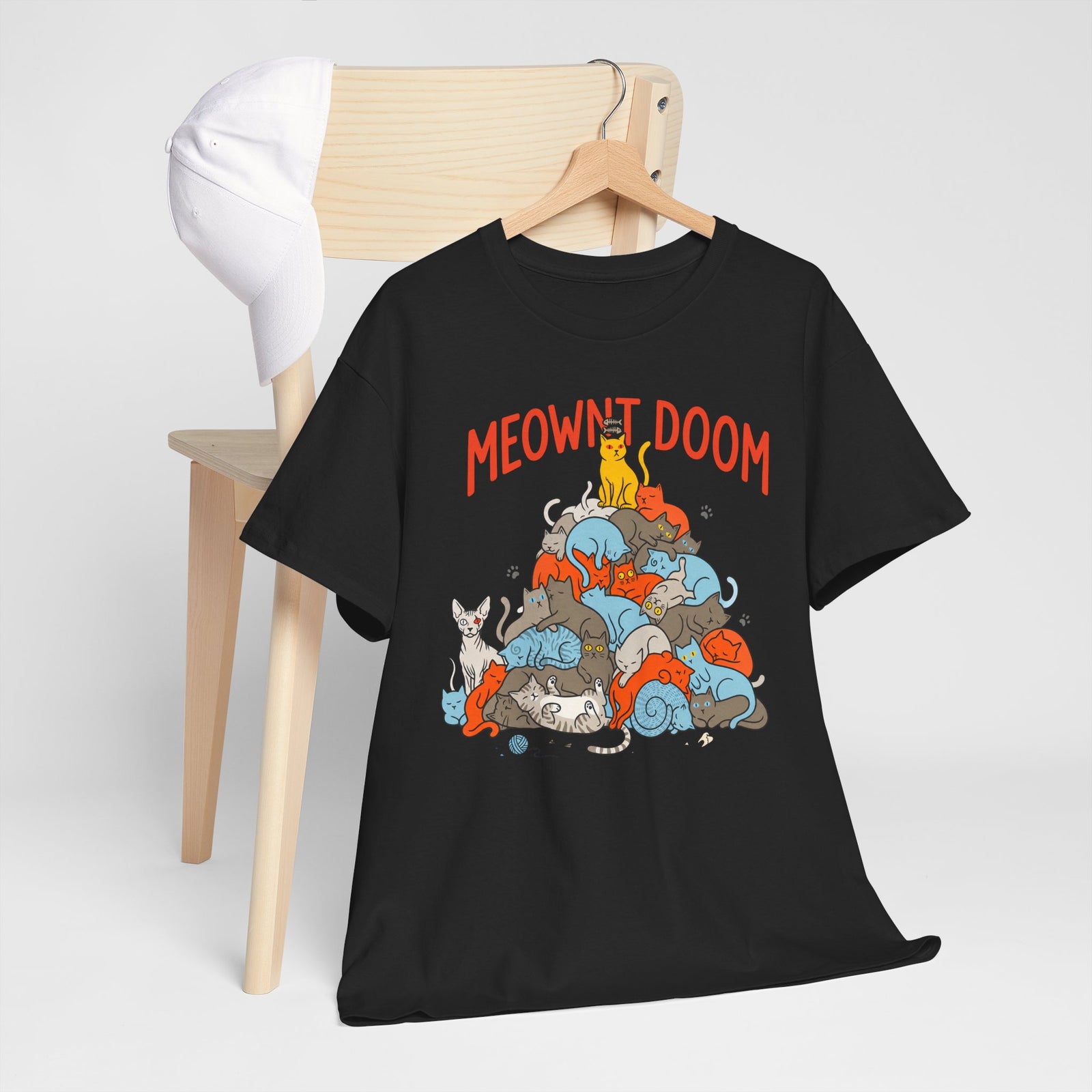 Meownt Doom T-Shirt — Funny Cat 'meownt doom' Graphic Tee