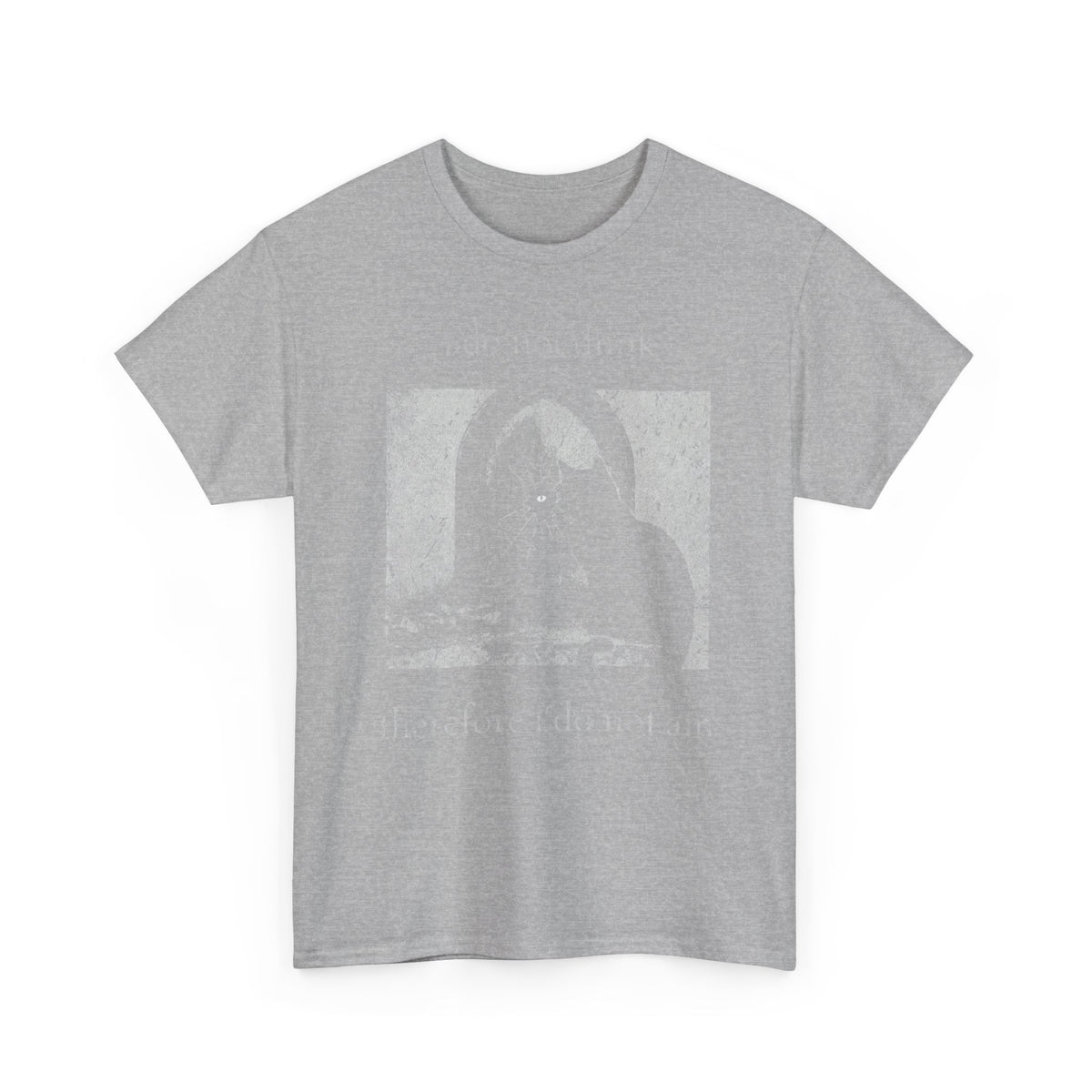 Vintage Black Cat T-Shirt — "I Do Not Think Therefore I Do Not Am"