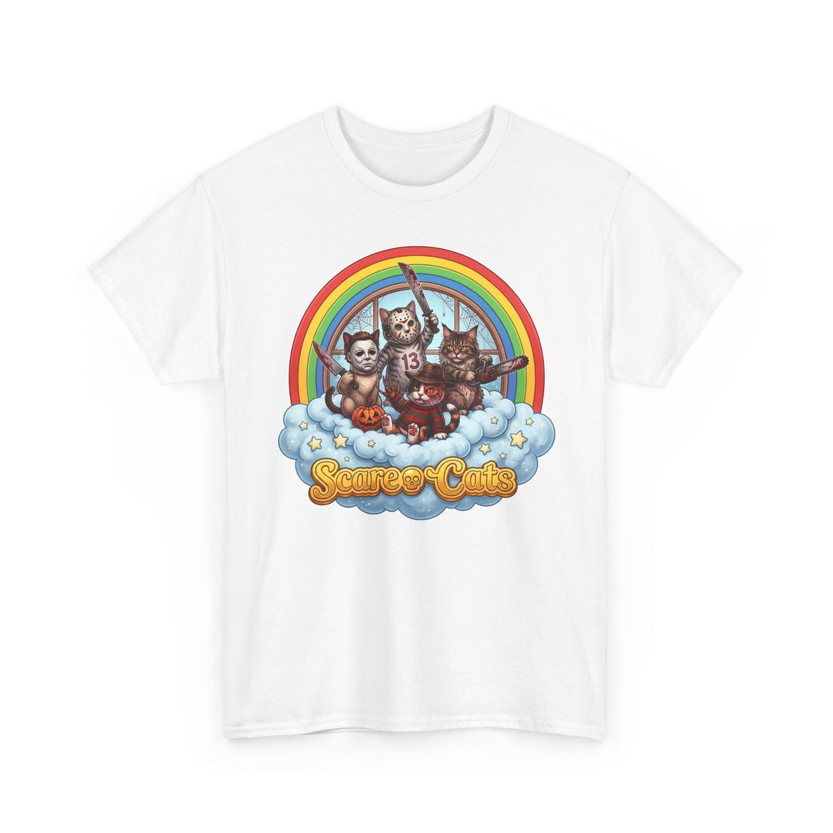 Scare Cats T-Shirt — Horror Movie Slashers Care Bears Parody Tee