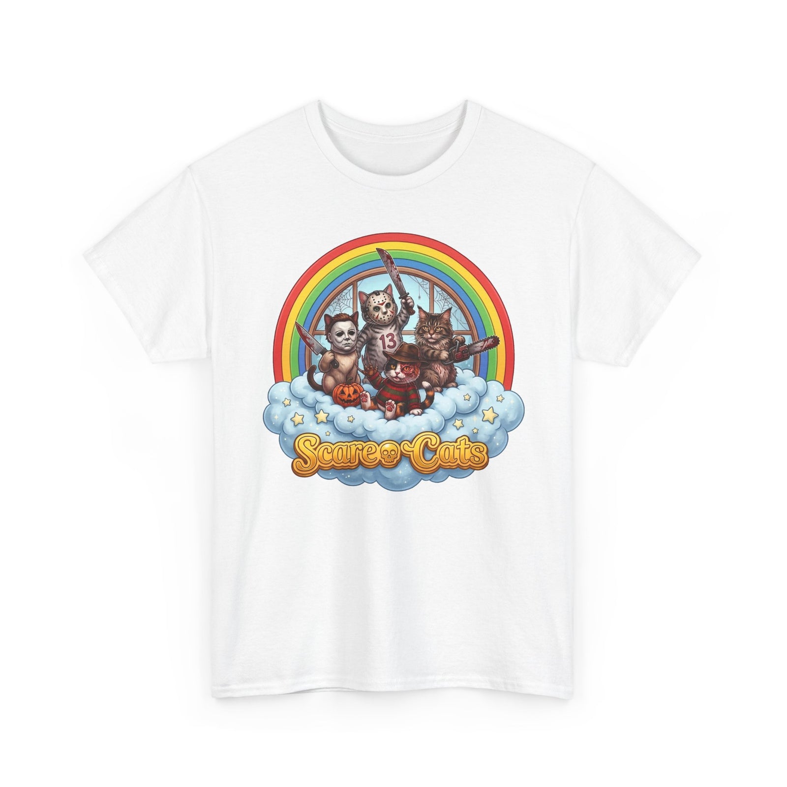 Scare Cats T-Shirt — Horror Movie Slashers Care Bears Parody Tee