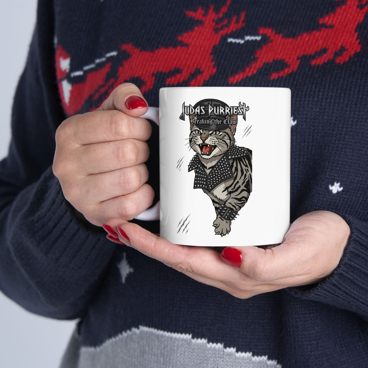 Judas Purriest 'Breaking the Claw' Ceramic Mug