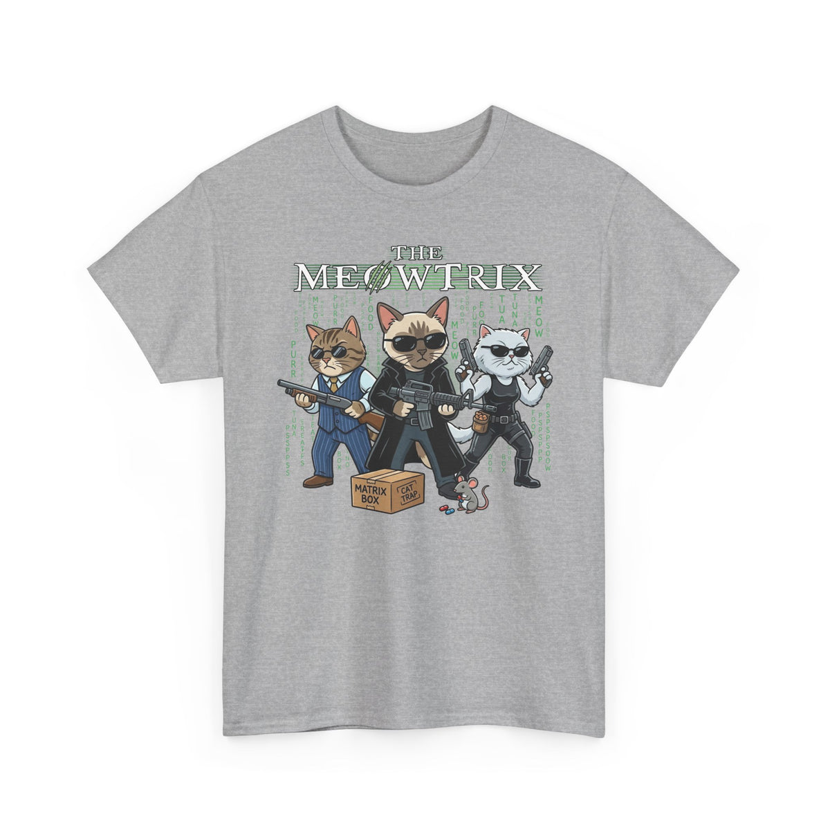 The Meowtrix Cat Movie Parody T-Shirt