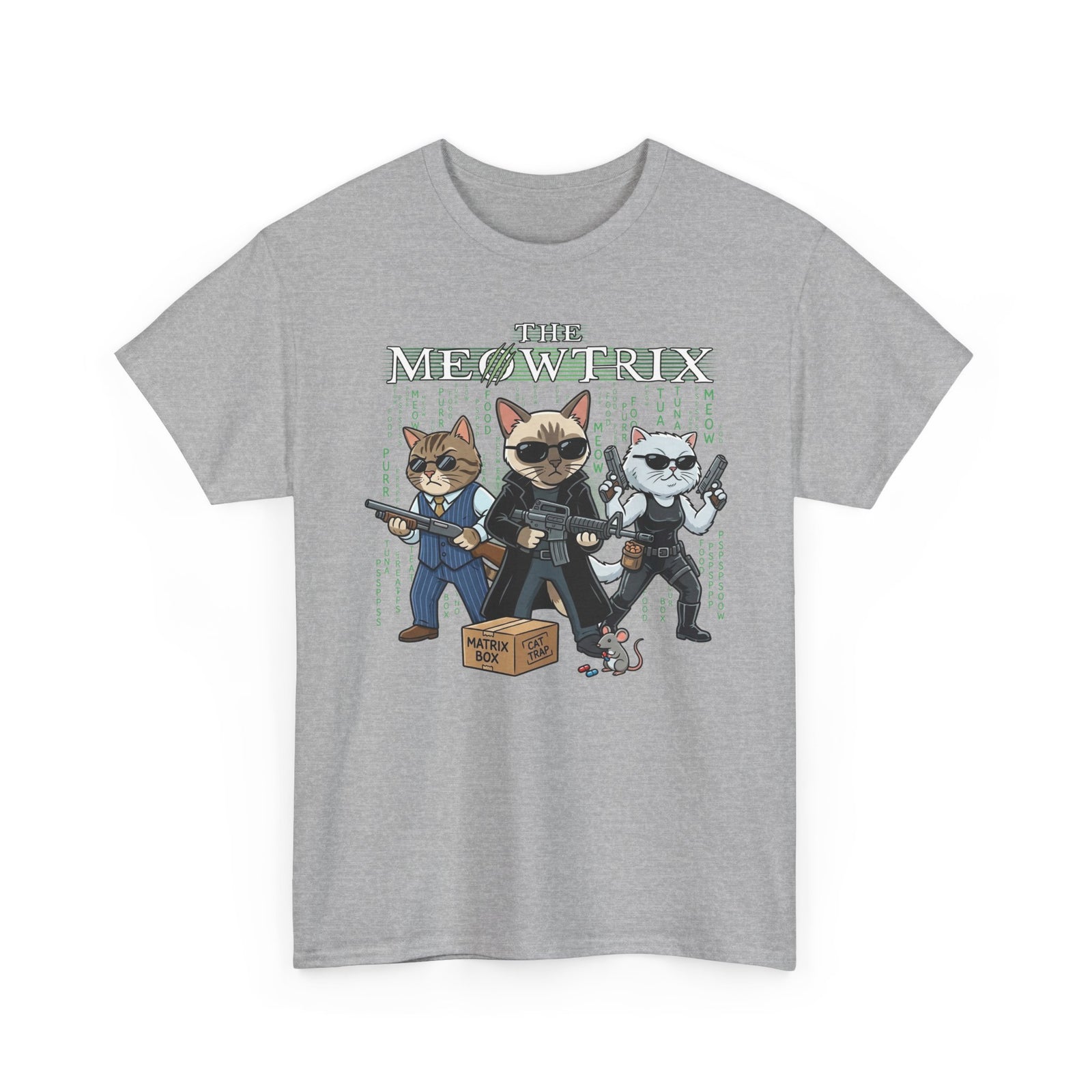 The Meowtrix Cat Movie Parody T-Shirt